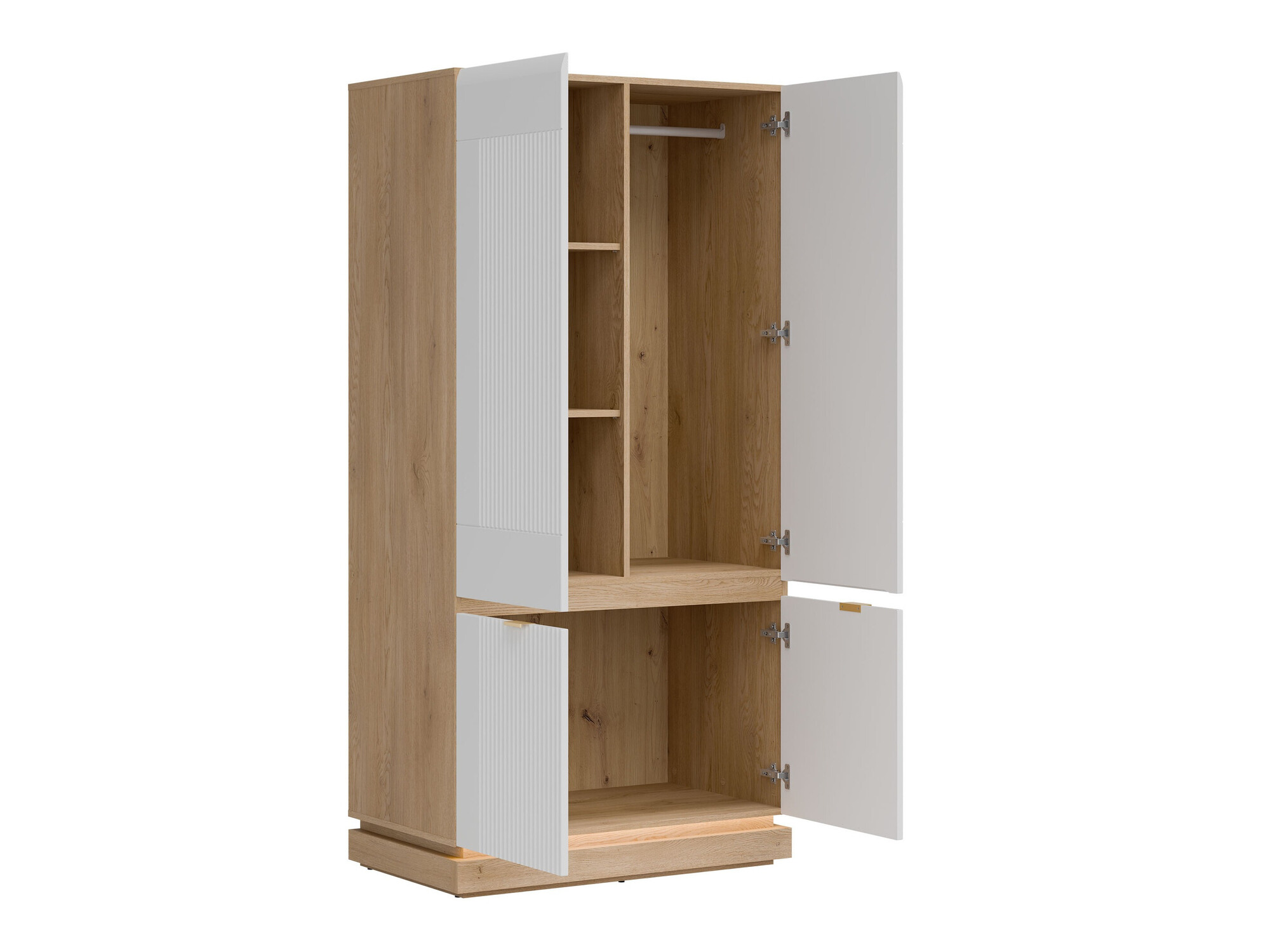 Slaapkamerset Teselbu 117 (Wit + Eiken)