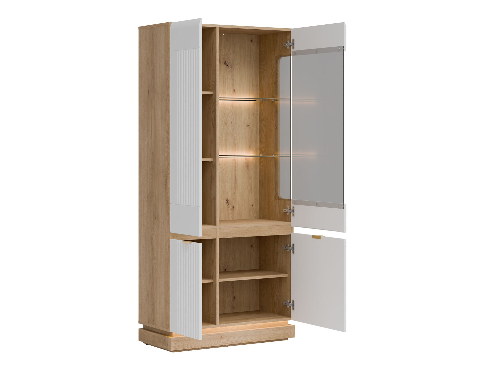 Woonkamerset Teselbu 116 (Wit + Eiken)