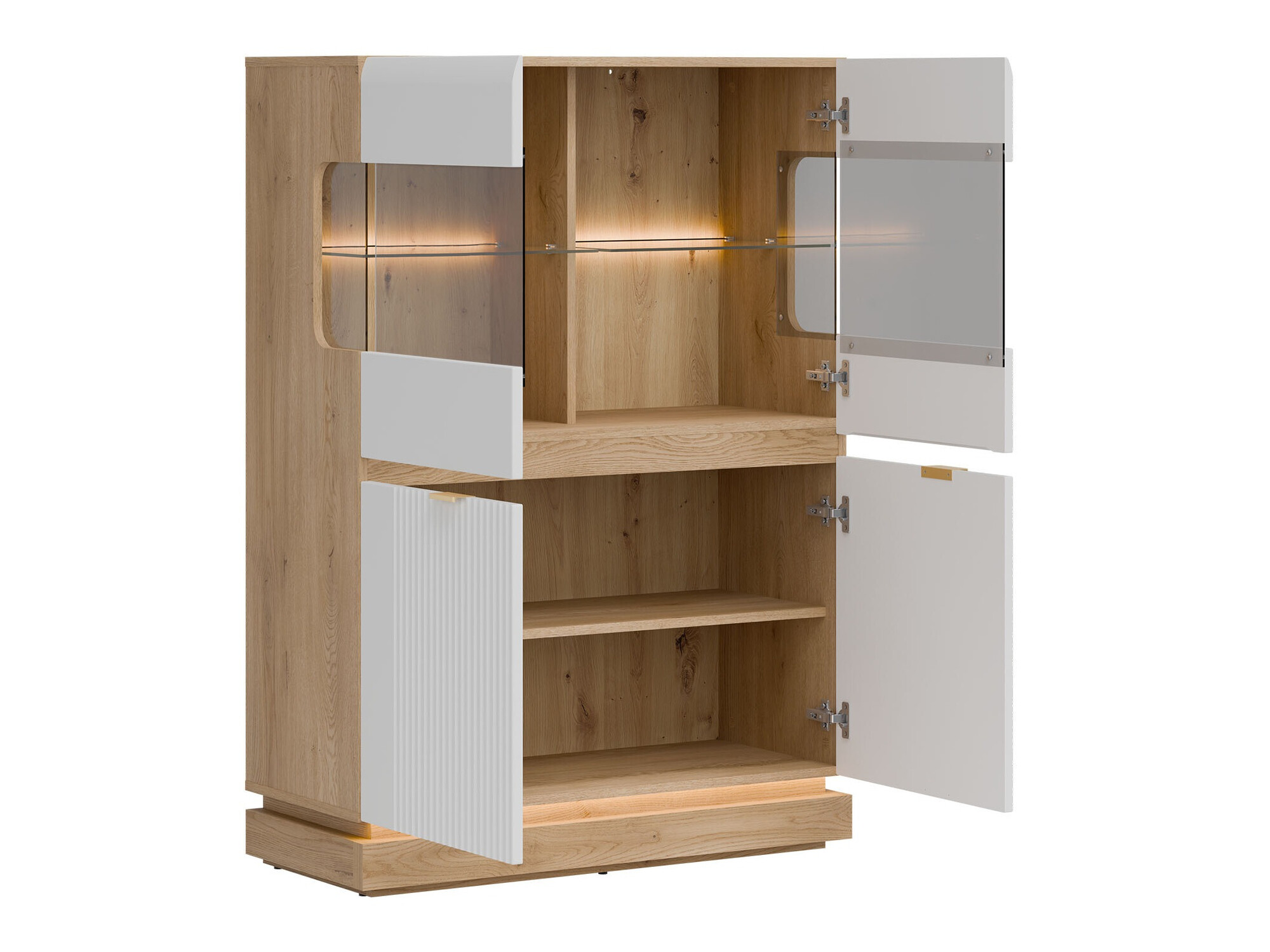 Woonkamerset Teselbu 116 (Wit + Eiken)