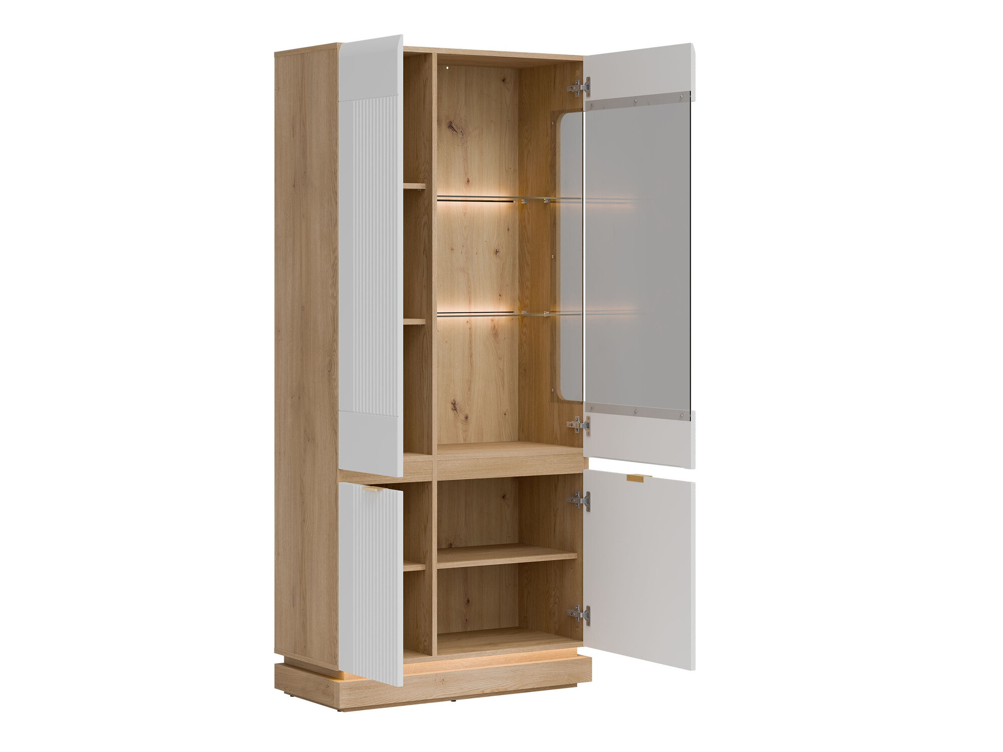 Woonkamerset Teselbu 116 (Wit + Eiken)