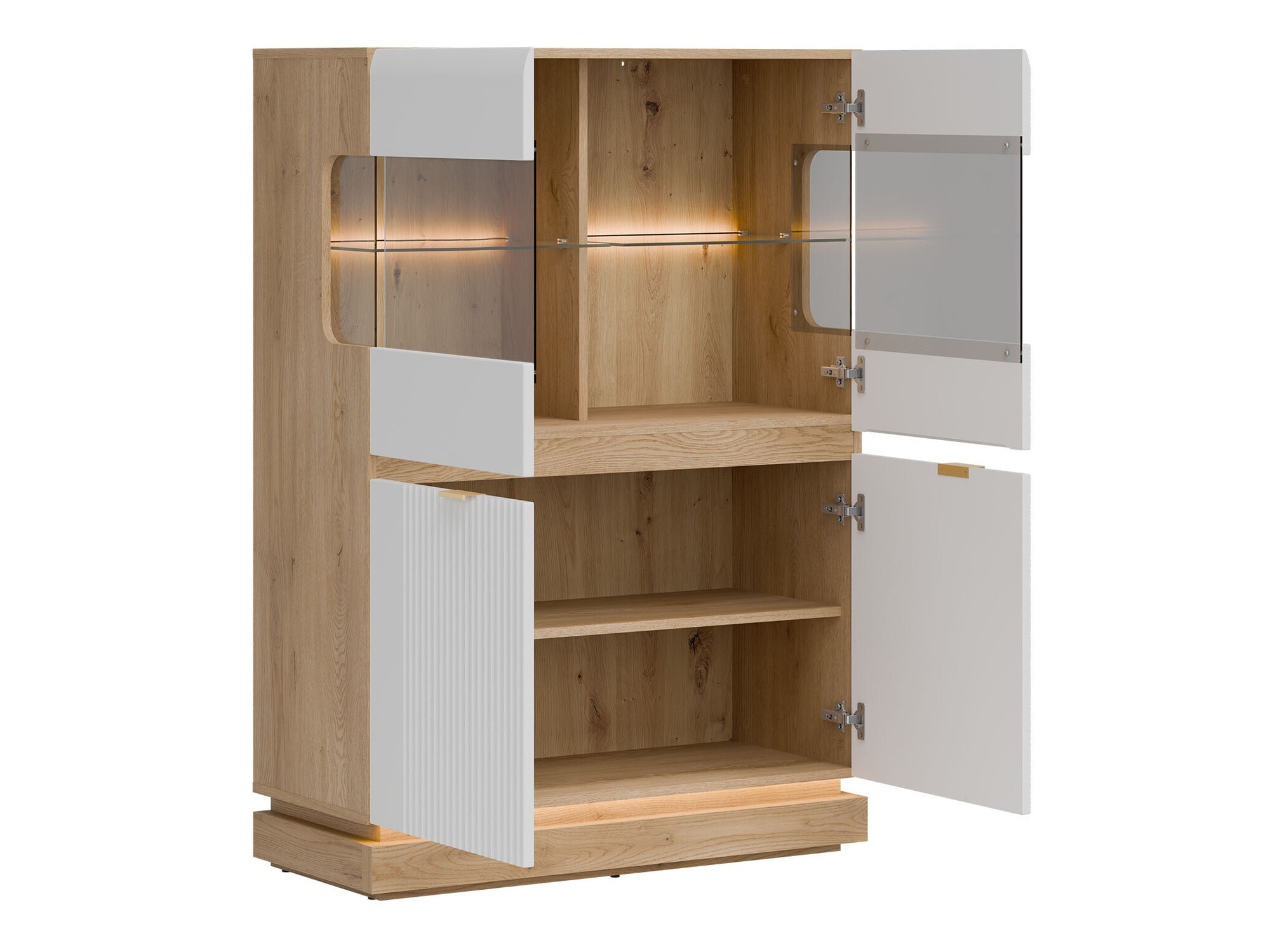 Woonkamerset Teselbu 116 (Wit + Eiken)