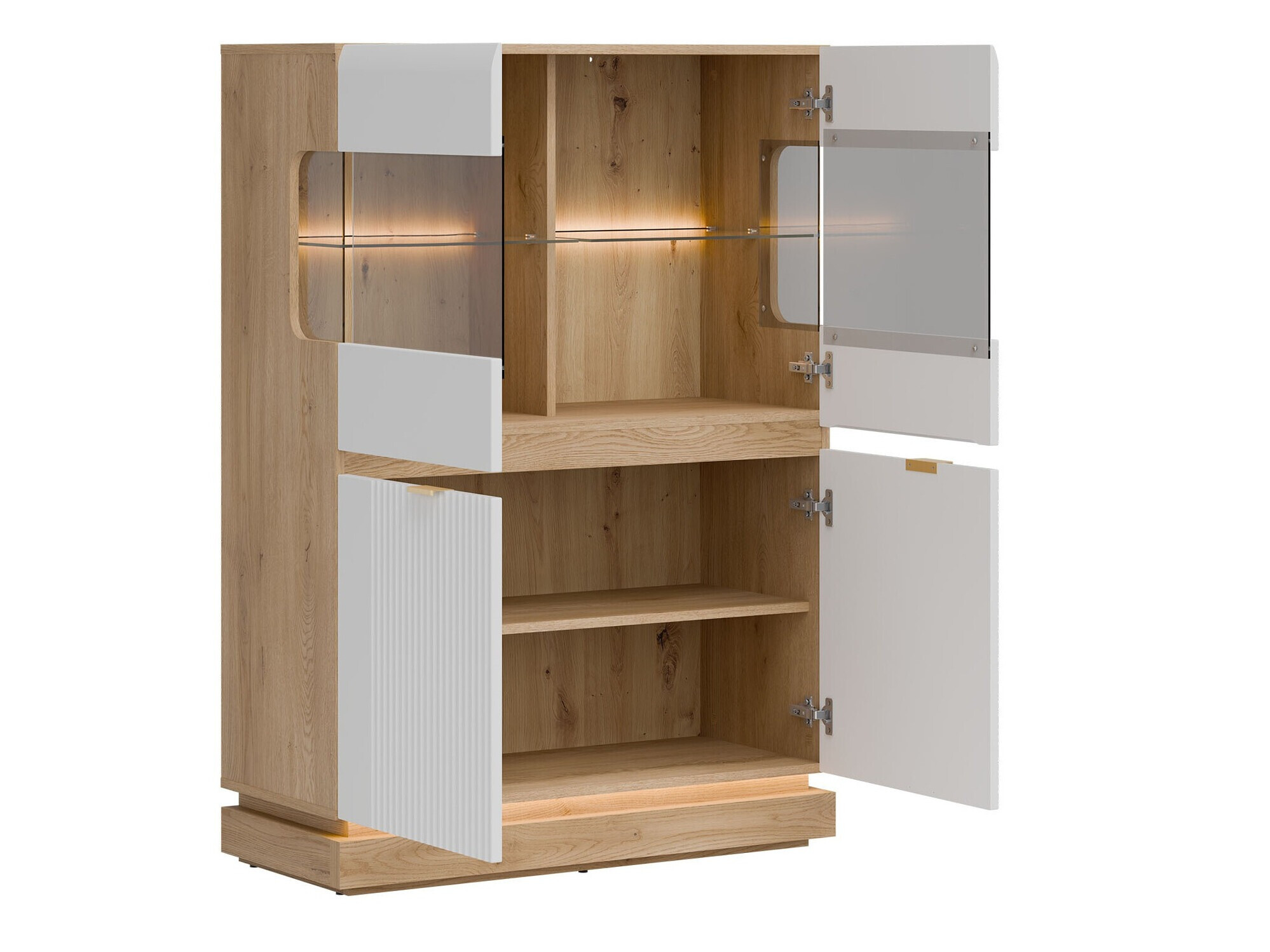 Woonkamerset Teselbu 116 (Wit + Eiken)