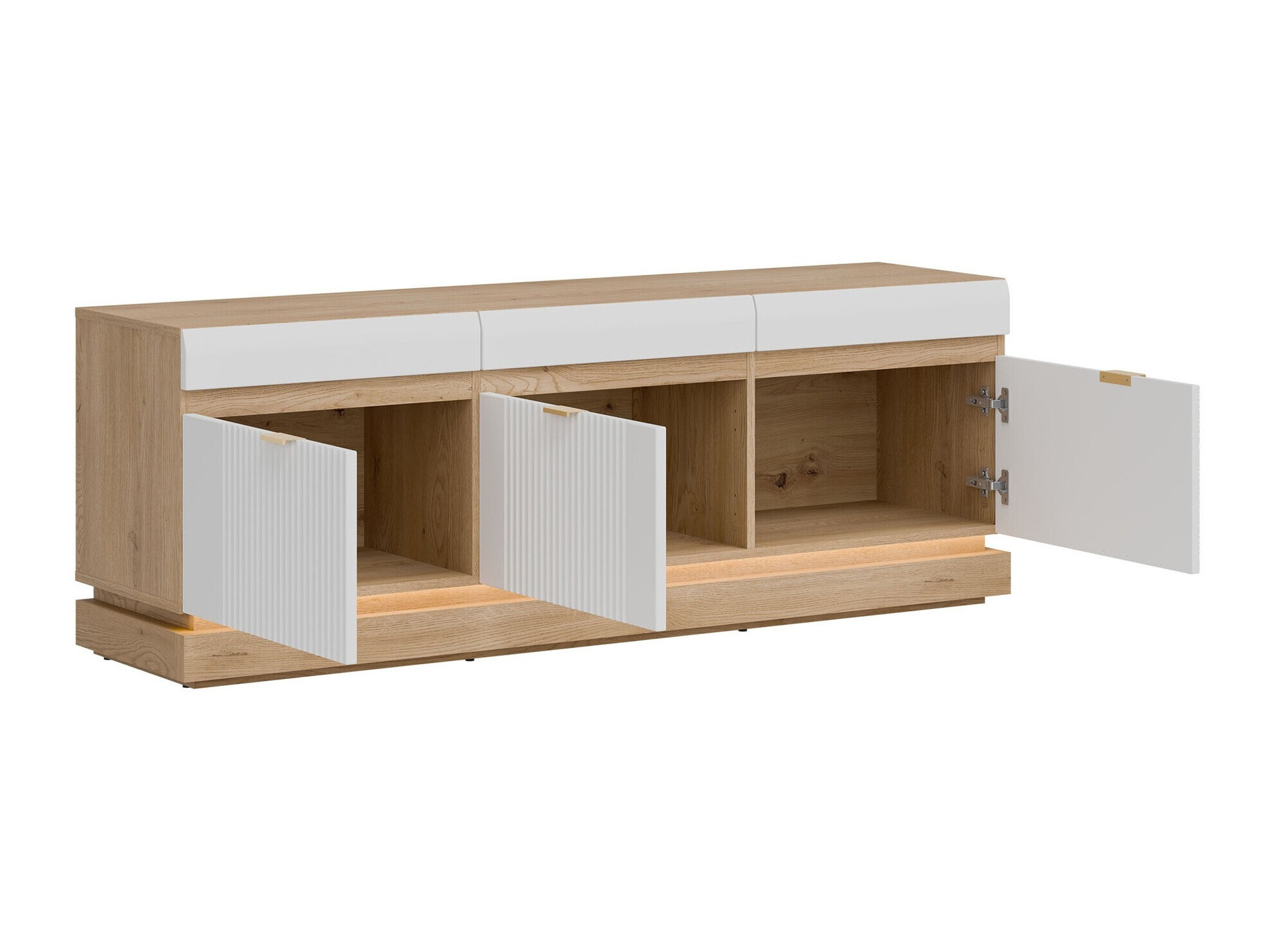 Woonkamerset Teselbu 116 (Wit + Eiken)