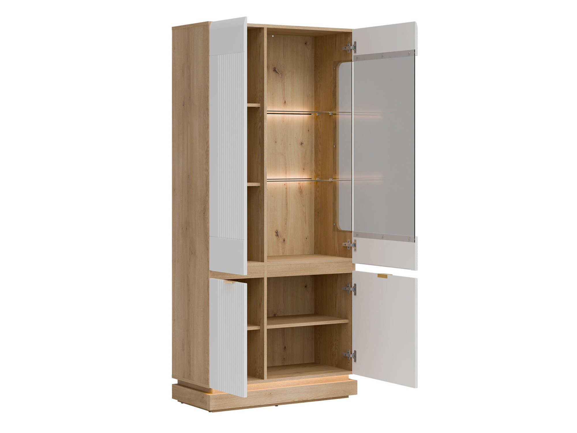 Woonkamerset Teselbu 116 (Wit + Eiken)