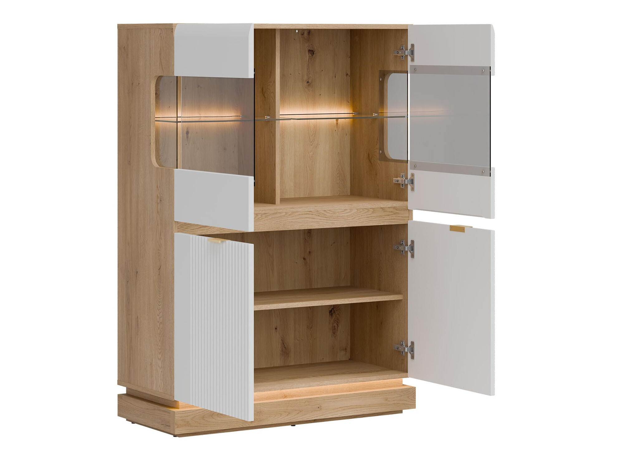 Woonkamerset Teselbu 116 (Wit + Eiken)