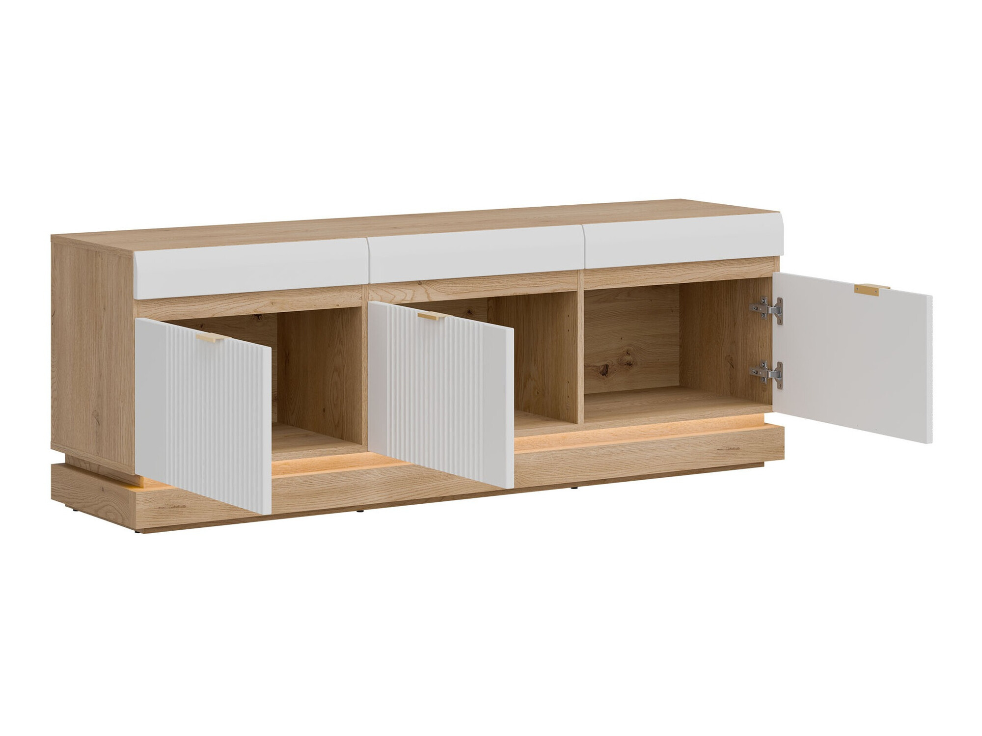 Woonkamerset Teselbu 116 (Wit + Eiken)