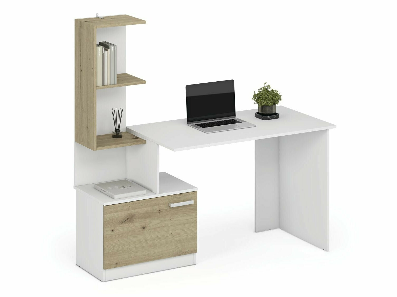 Bureau Houston 1948 (Wit + Artisan eiken)