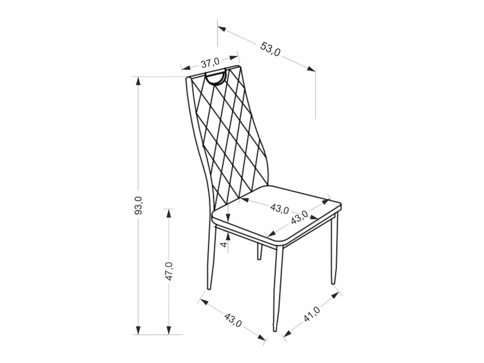 Stoel Houston 1952 (Grijs)