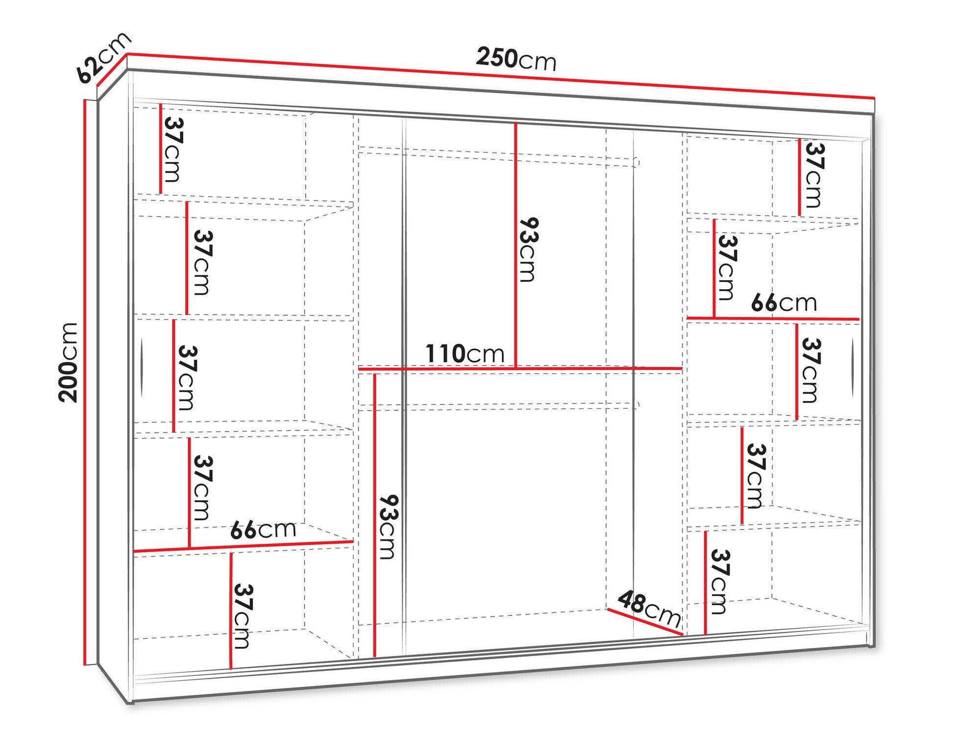 Kledingkast Hartford 497 (Kasjmier)