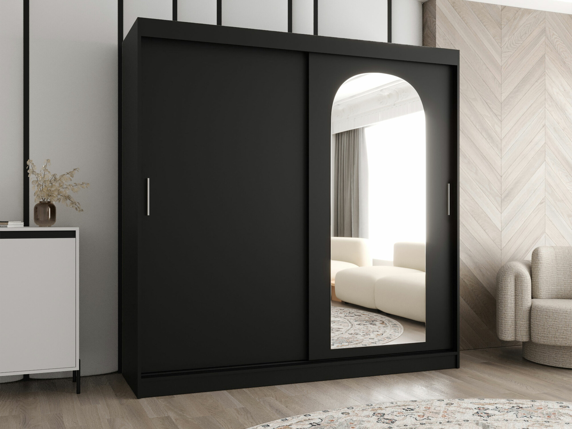 Kledingkast Hartford 499 (Zwart)