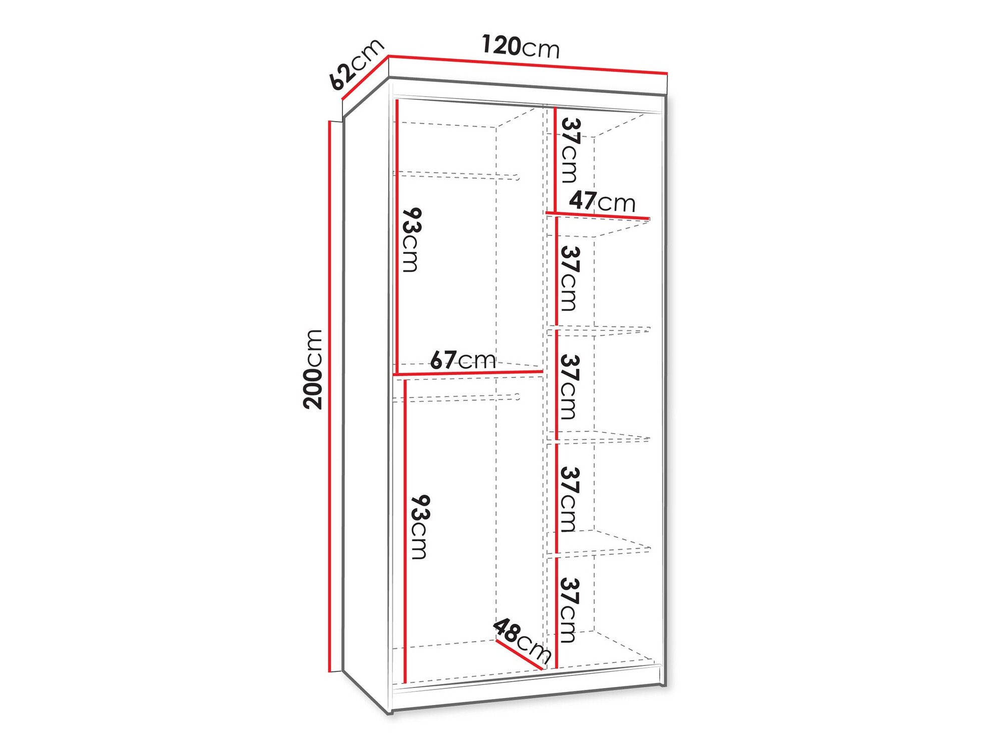 Kledingkast Hartford 501 (Kasjmier)