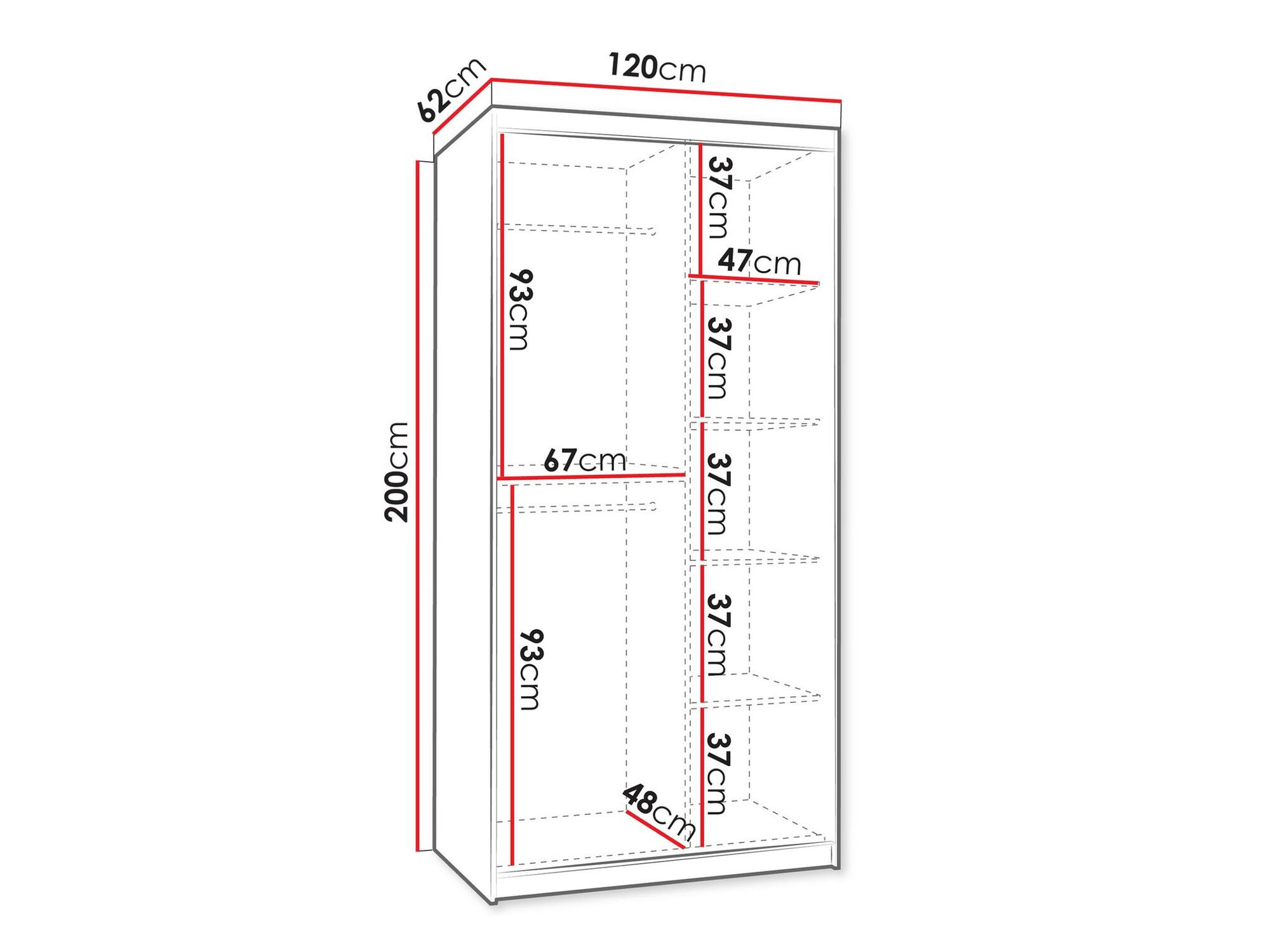 Kledingkast Hartford 501 (Wit)