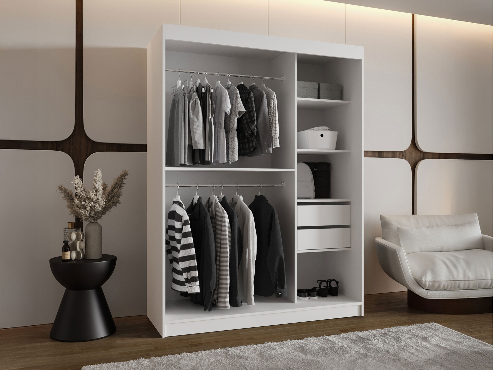 Kledingkast Hartford 502 (Wit)