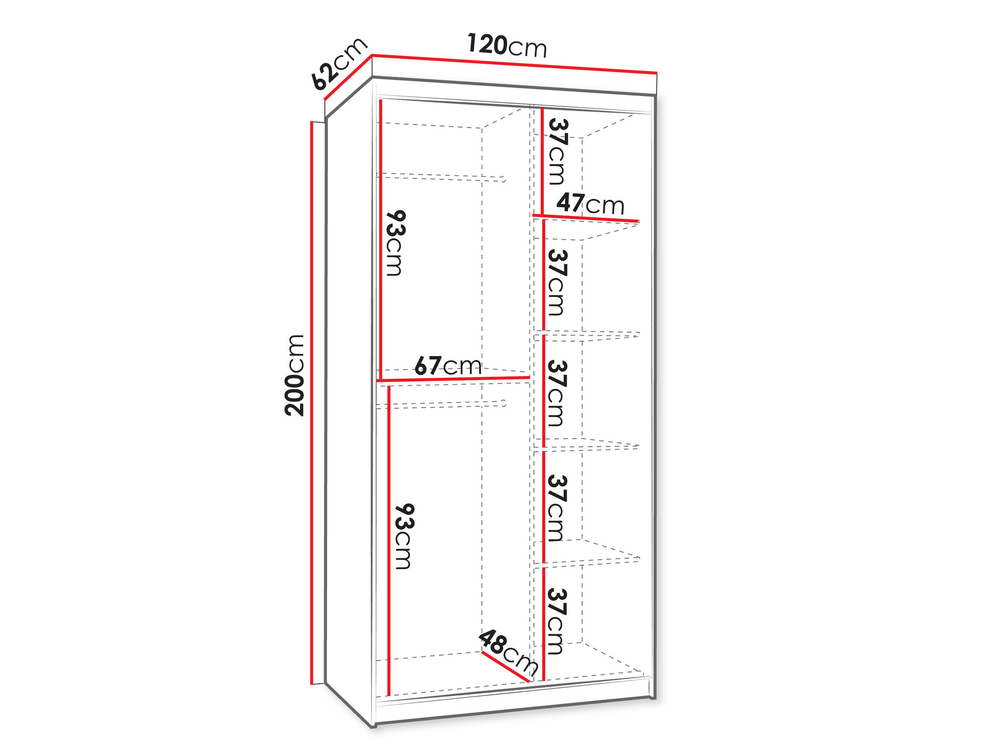 Kledingkast Hartford 504 (Artisan eiken)