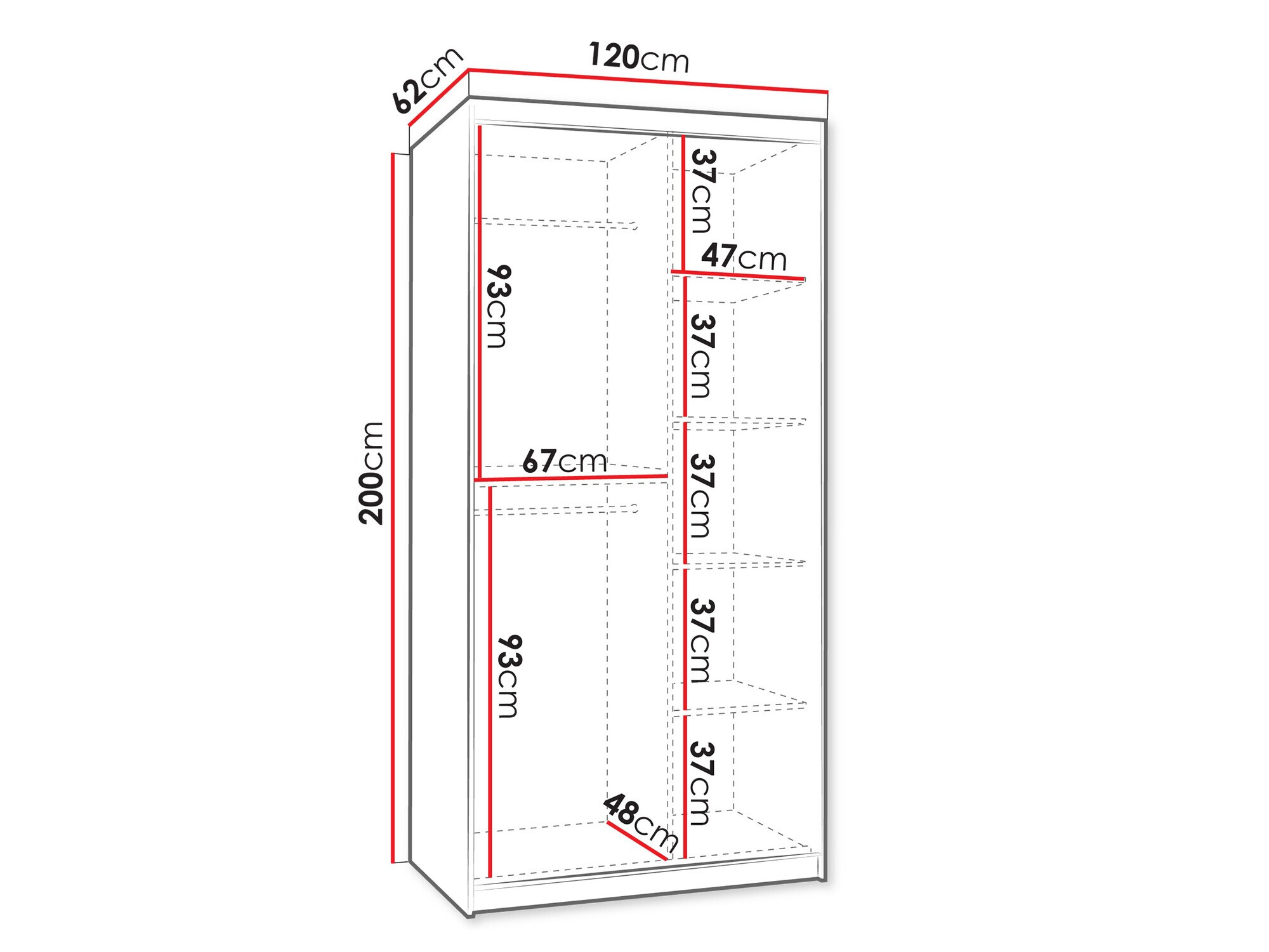 Kledingkast Hartford 504 (Wit)