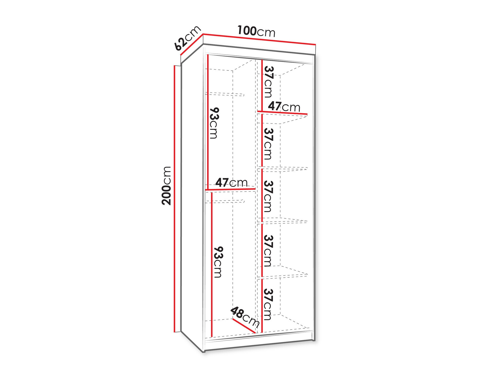 Kledingkast Hartford 505 (Kasjmier)