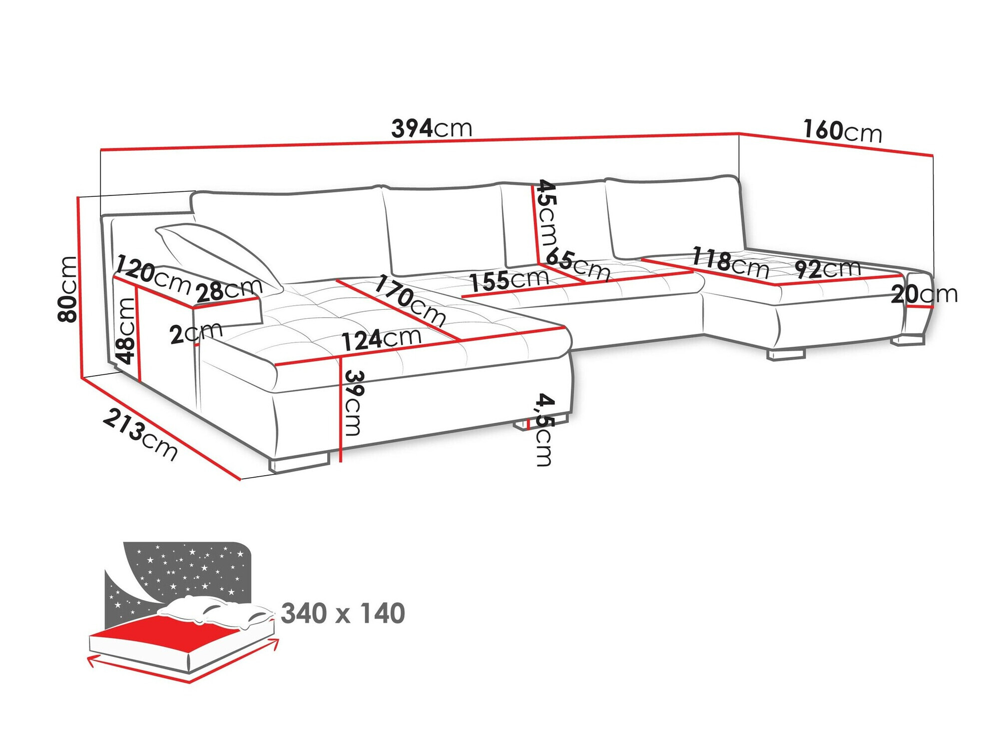 Hoekbank Comfivo 106 (Coral 55)