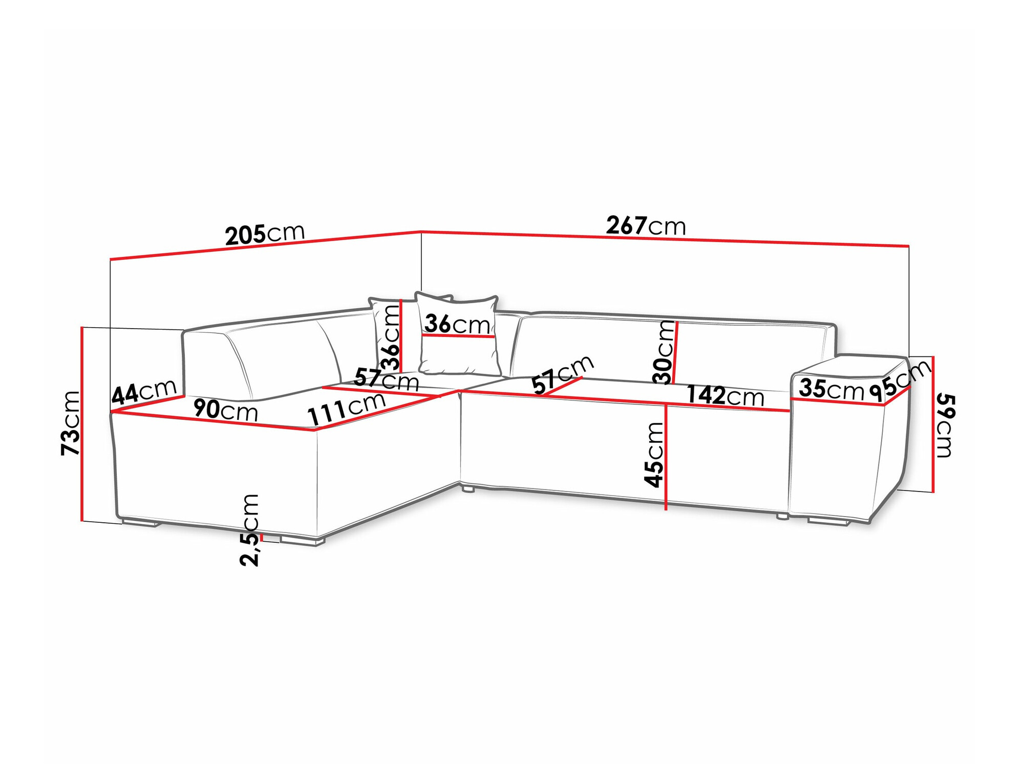Hoekbank Comfivo 289 (Clara 215.02)