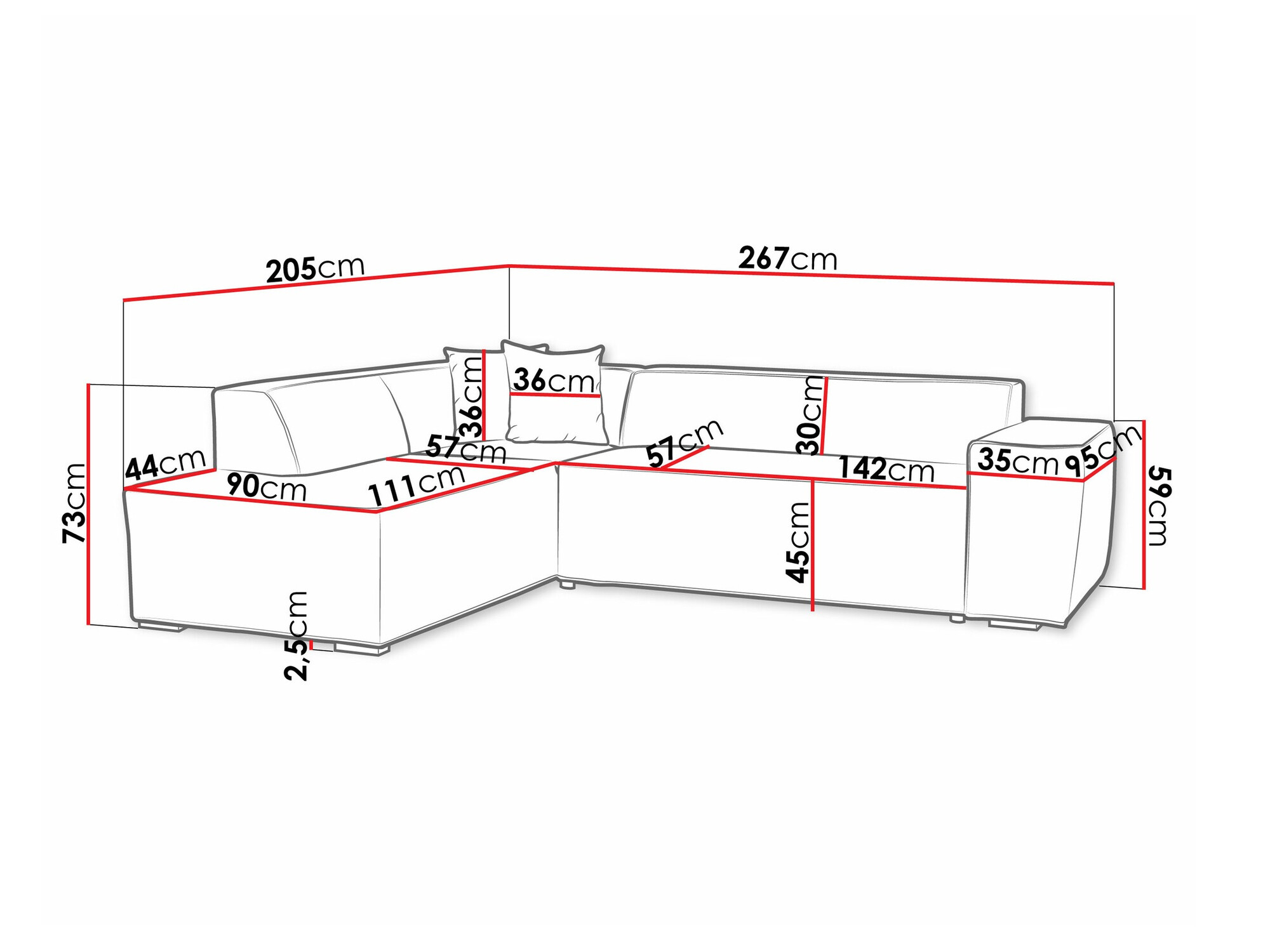 Hoekbank Comfivo 289 (Clara 215.02)