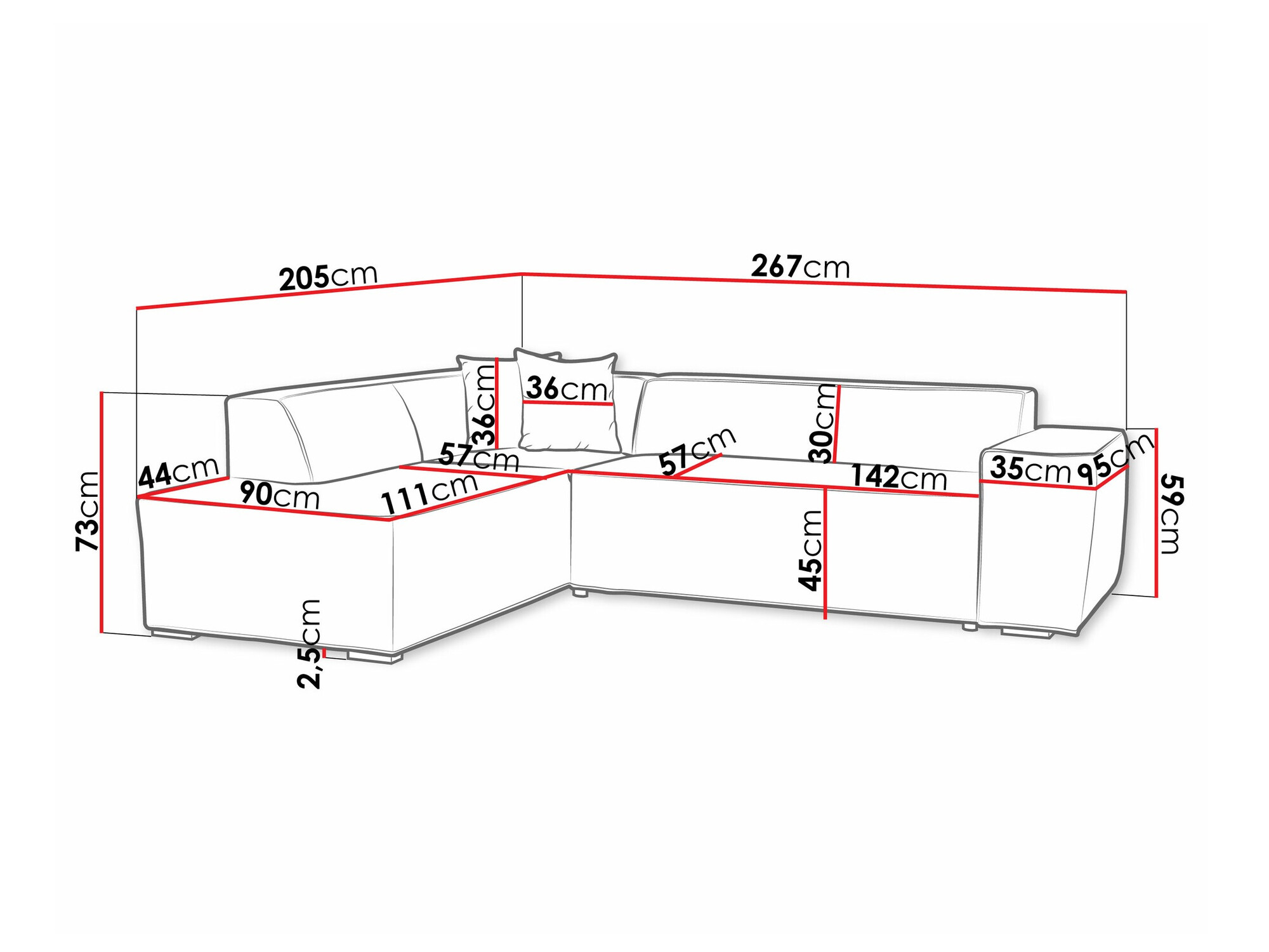 Hoekbank Comfivo 289 (Coral 75)