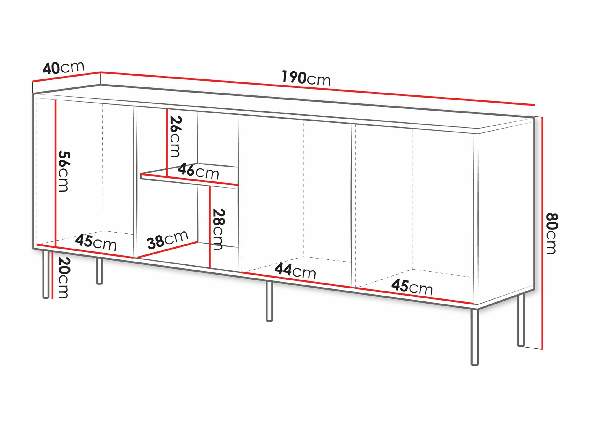 Dressoir Monevare 101 (Wotan eik + Kasjmier)