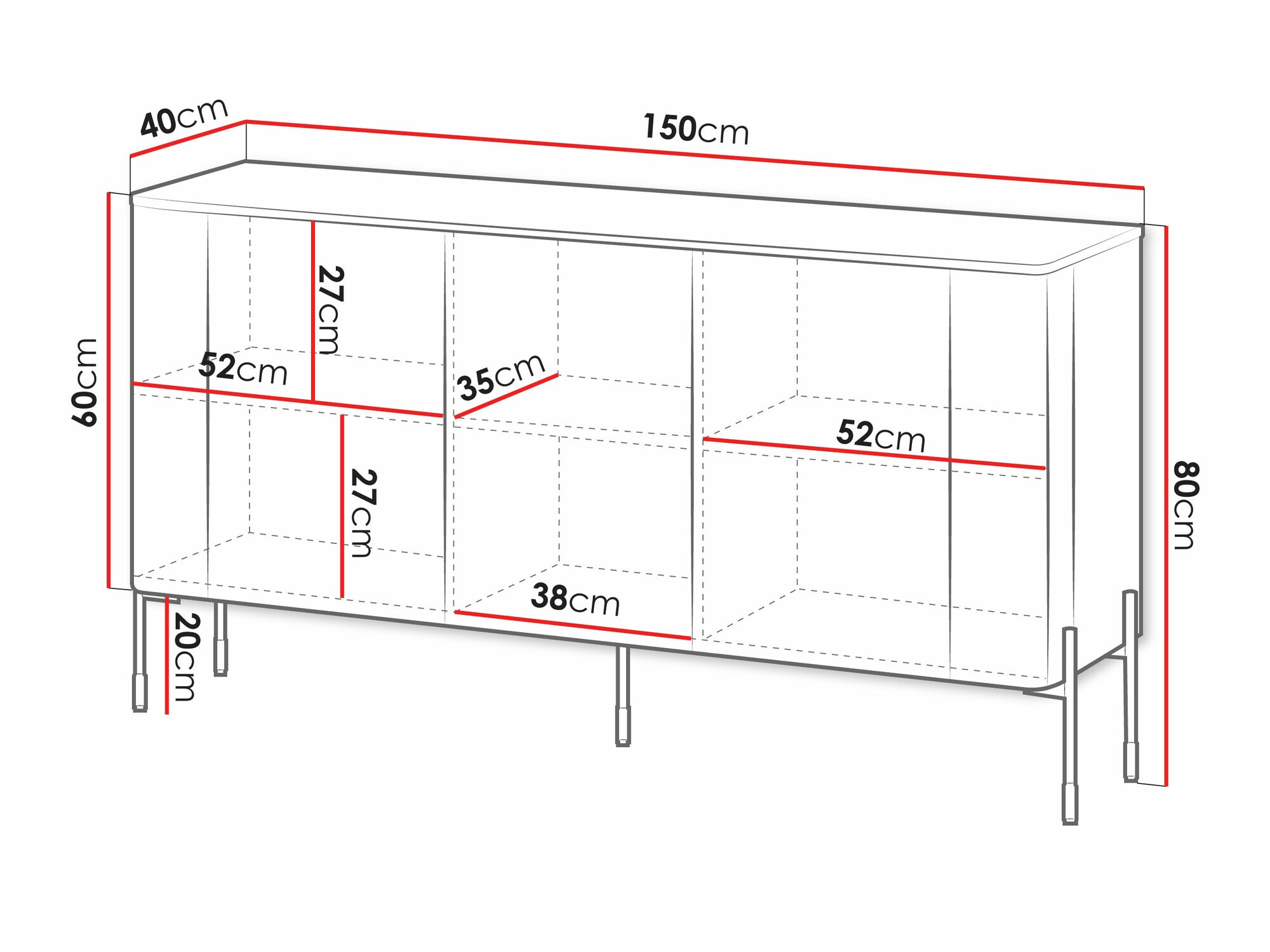 Dressoir Nobilitas (Zwart)