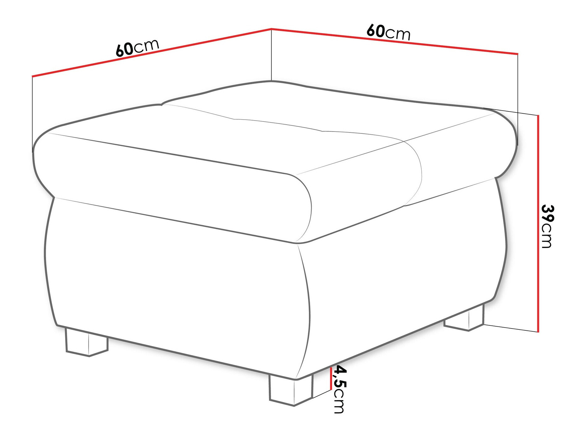 Poef Comfivo 122 (Coral 45)