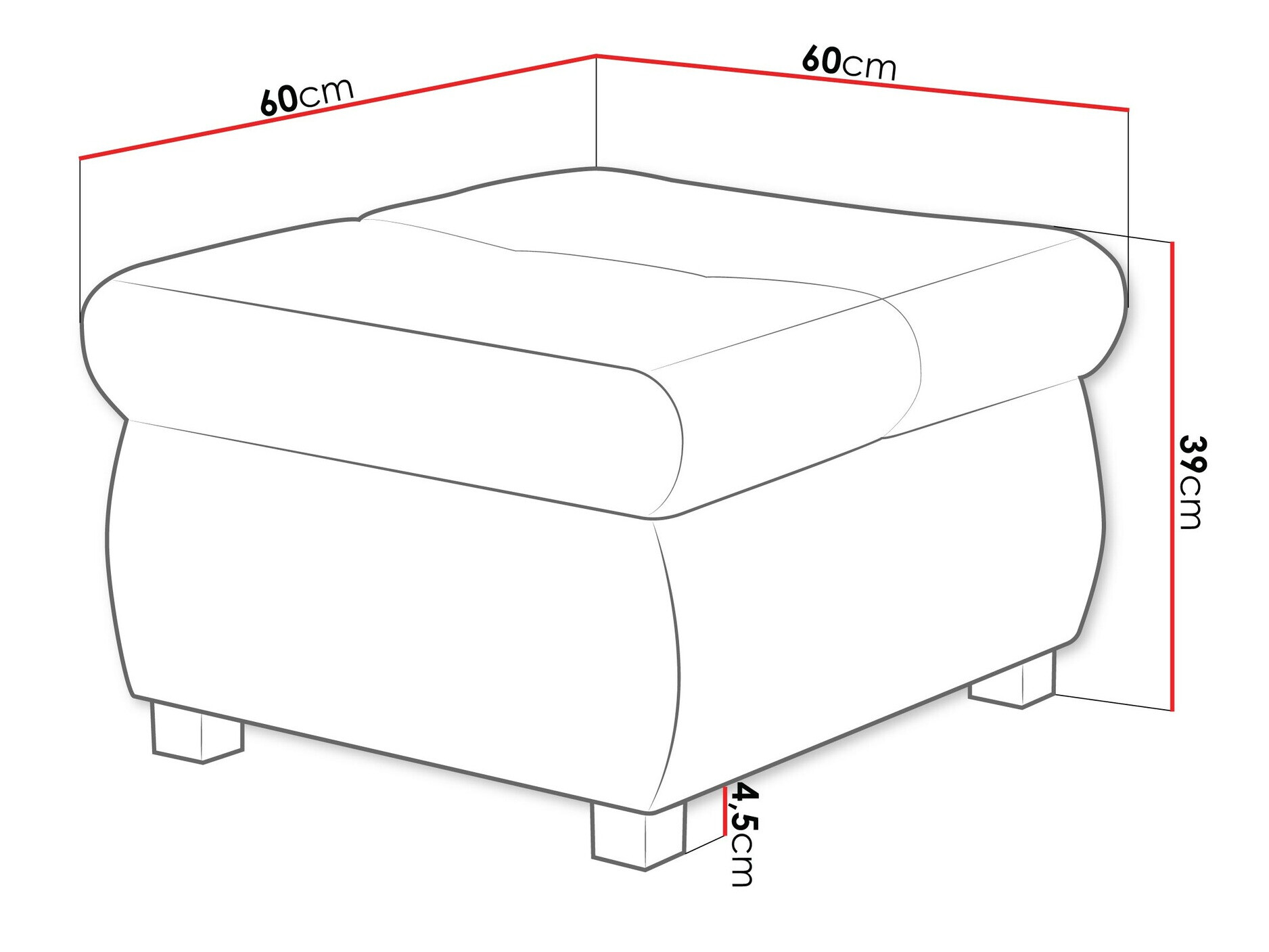 Poef Comfivo 122 (Coral 50)