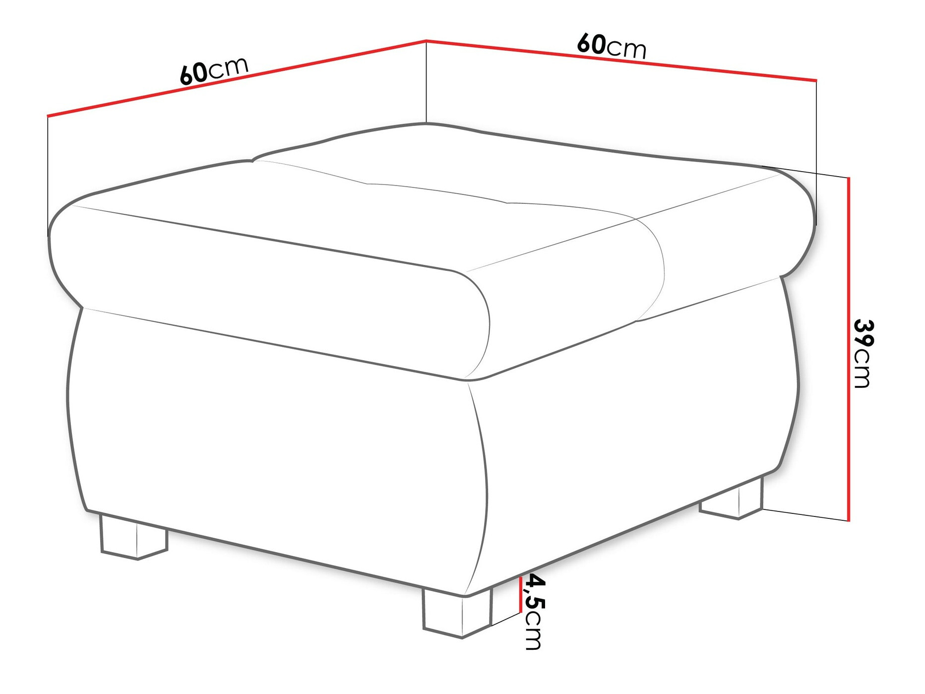 Poef Comfivo 122 (Coral 70)