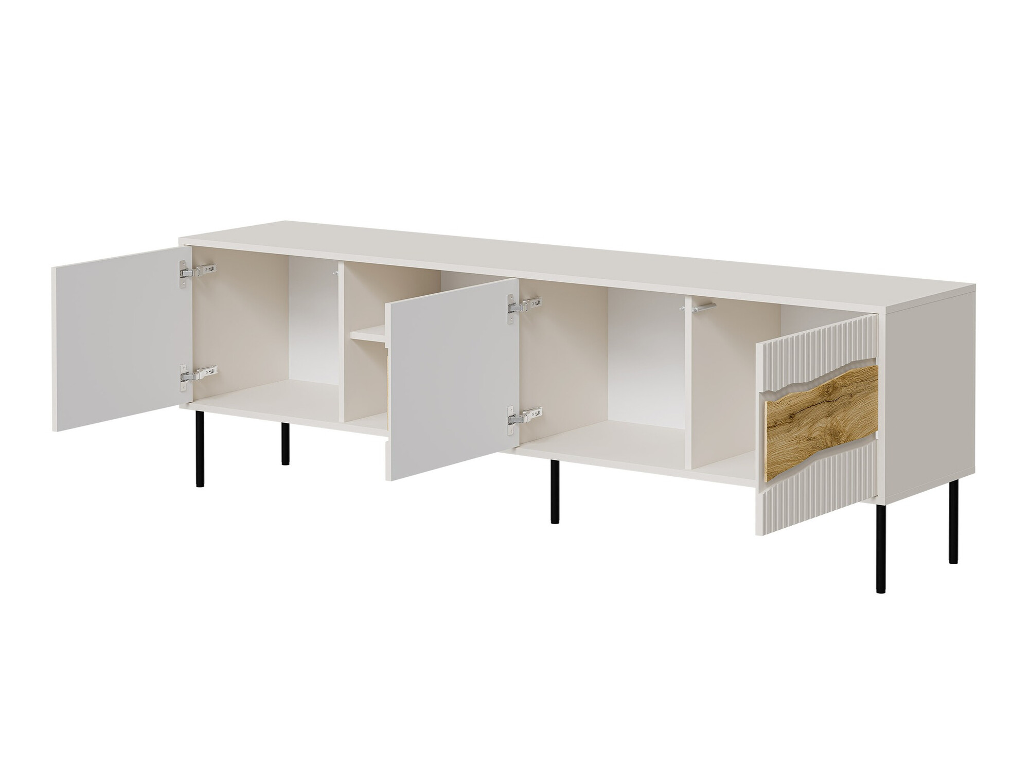 TV-meubel Monevare 102 (Zwart + Wotan eik)