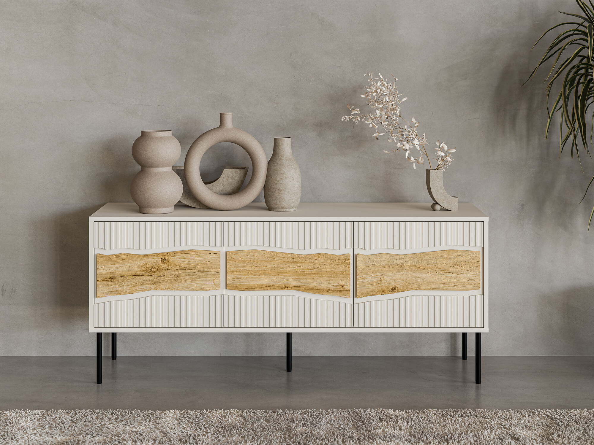 TV-meubel Monevare 103 (Wotan eik + Kasjmier)