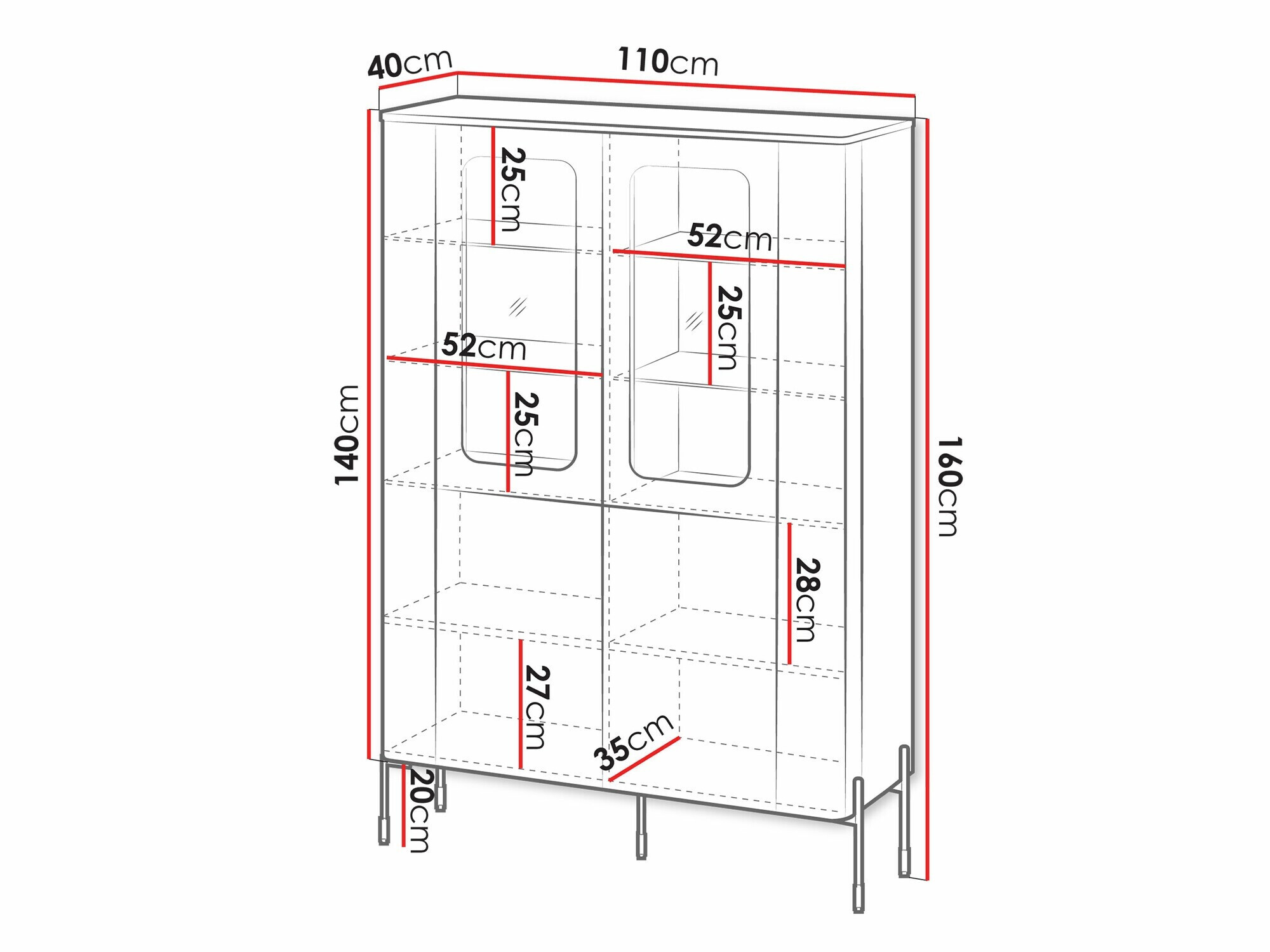 Boekenkast Mavnue 103 (Wit)