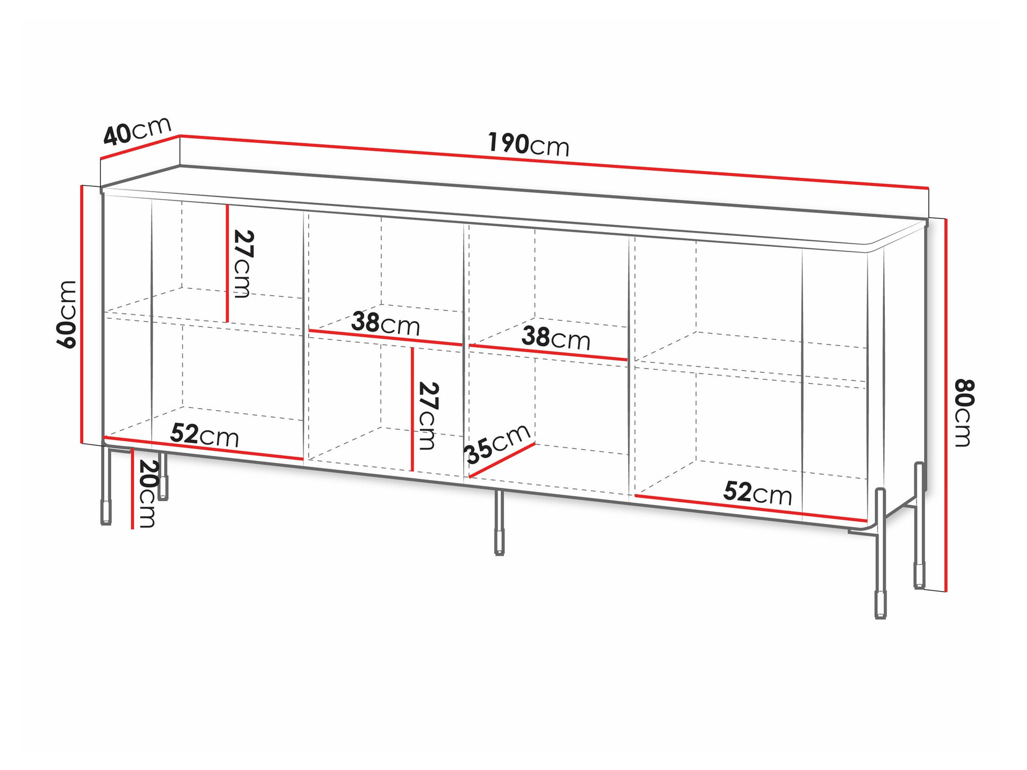 Dressoir Mavnue 101 (Wit)
