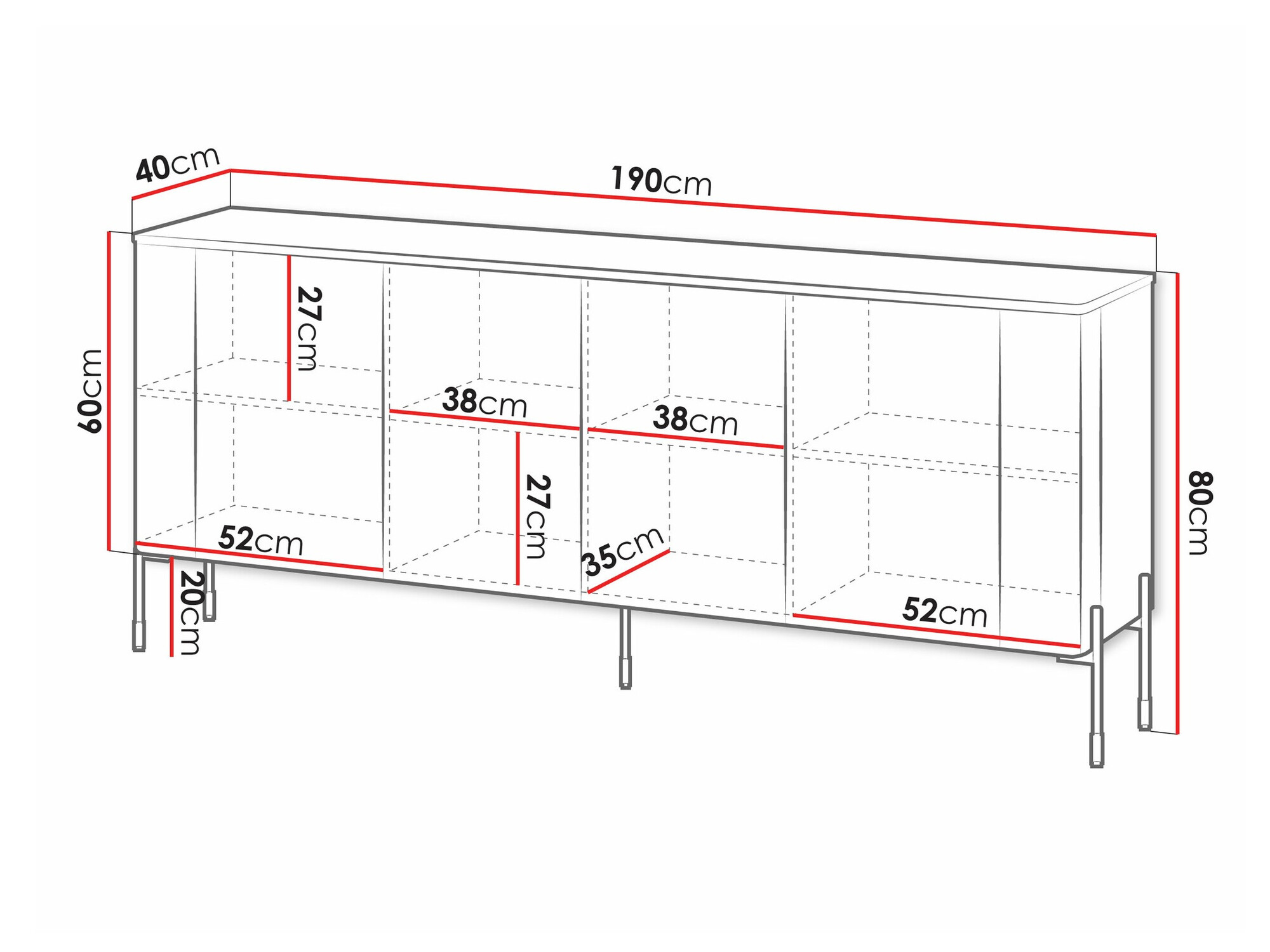 Dressoir Nobilitas I (Kasjmier)