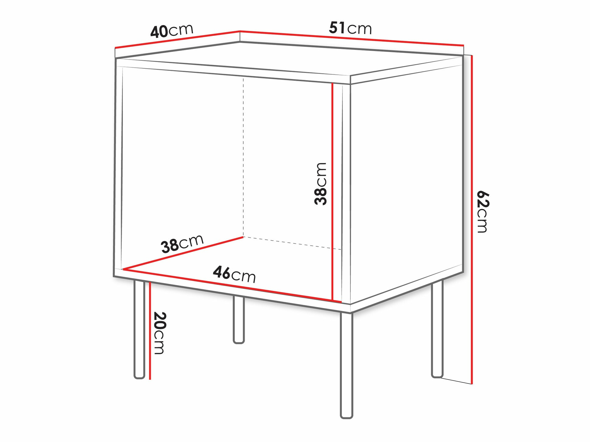 Een set nachtkastjes Monevare 104 (Zwart + Wotan eik)