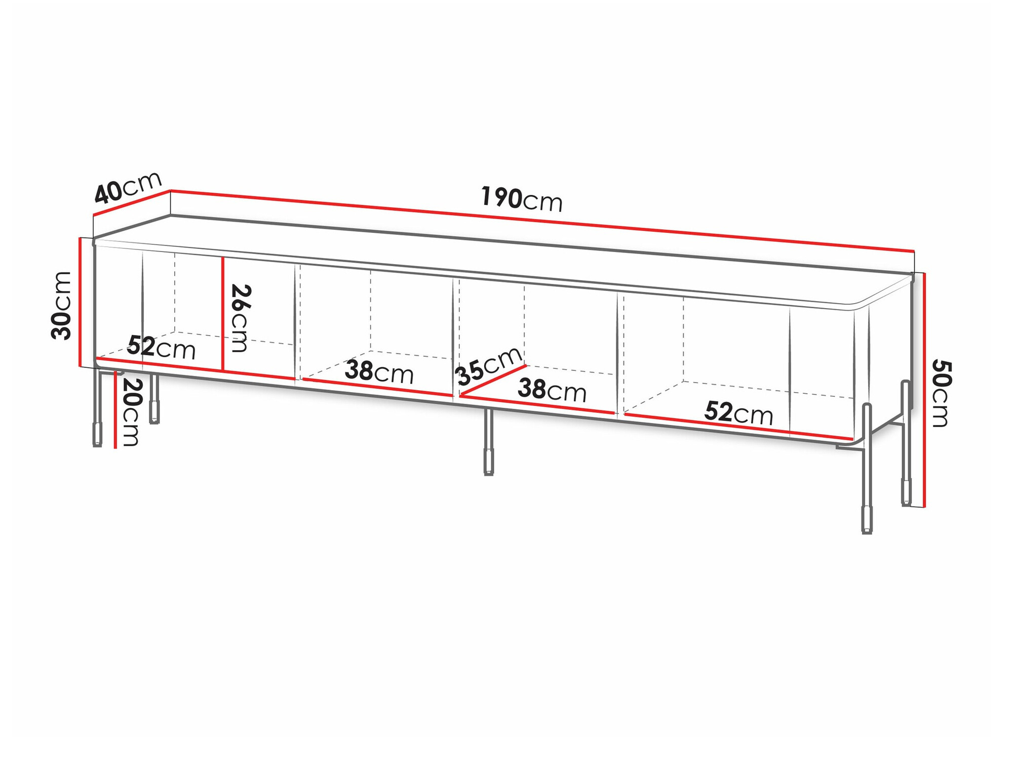 TV-meubel Mavnue 102 (Zwart)