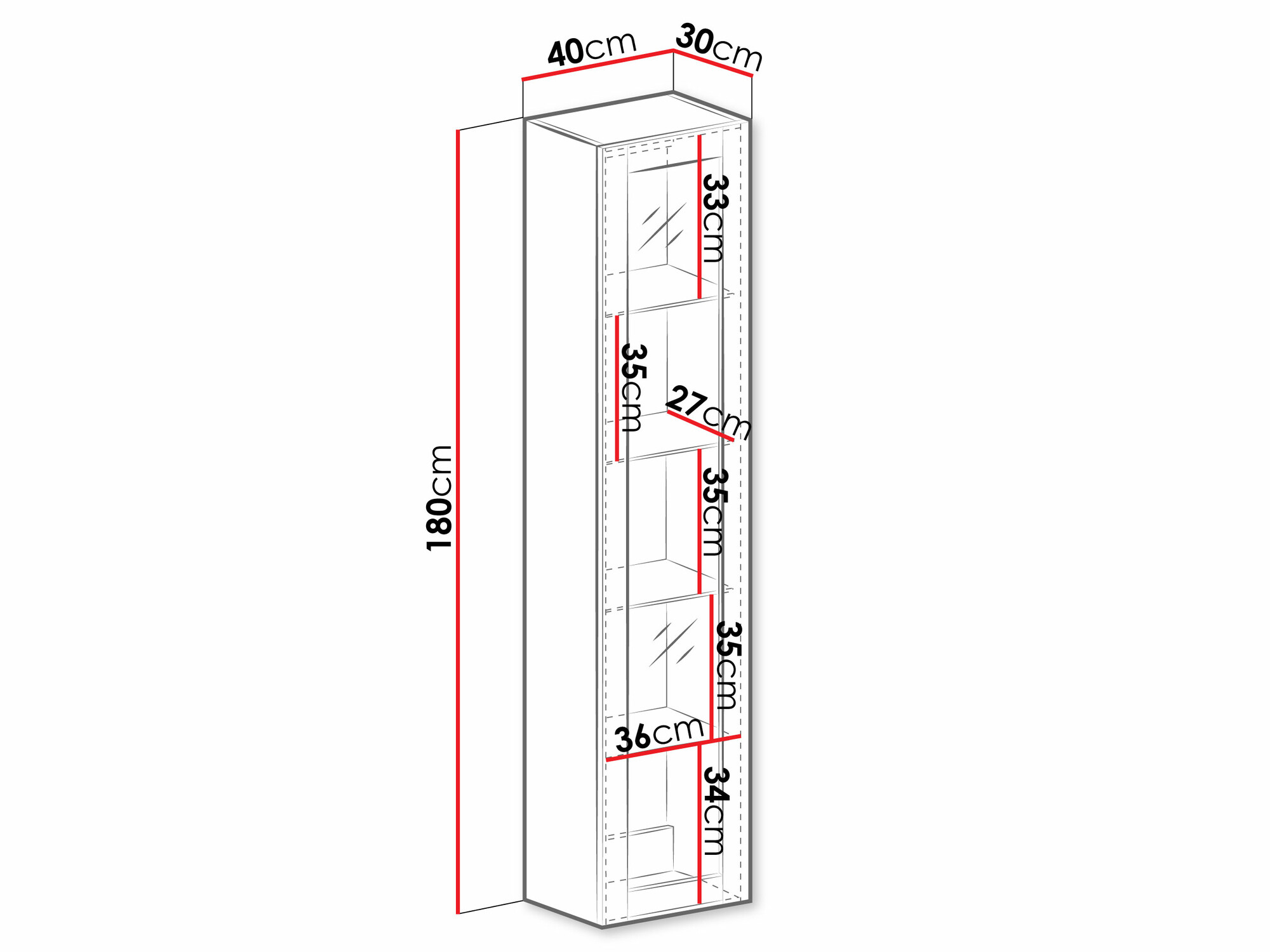 Wandplank Venenou 129 (Zwart + Glanzend zwart)