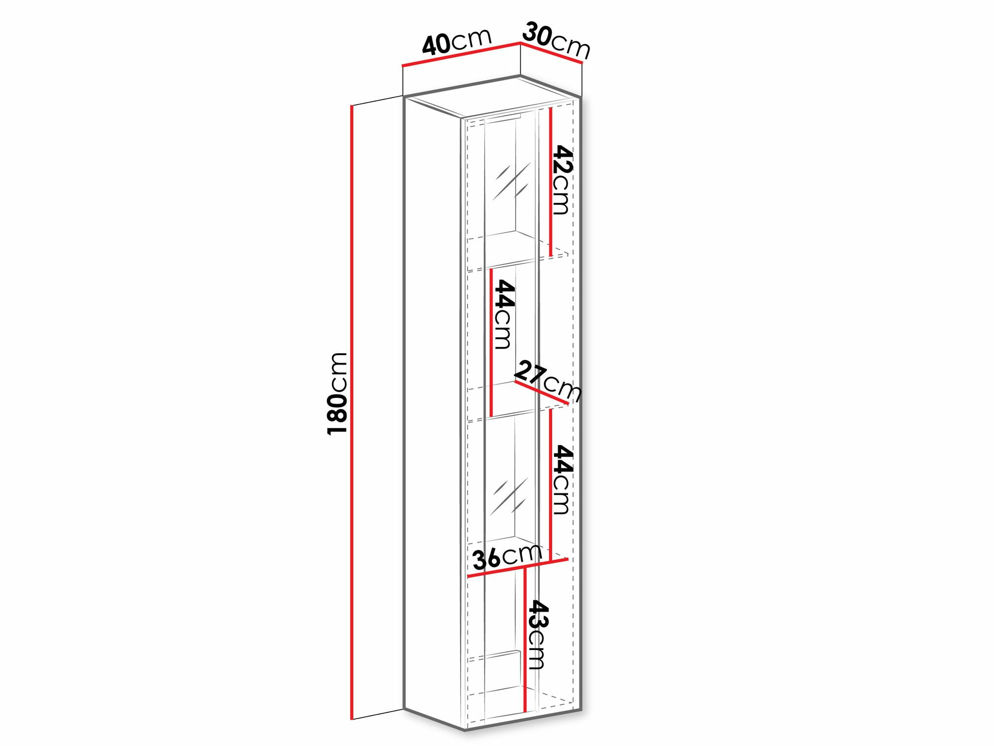 Wandplank Venenou 130 (Wit + Glanzend wit)