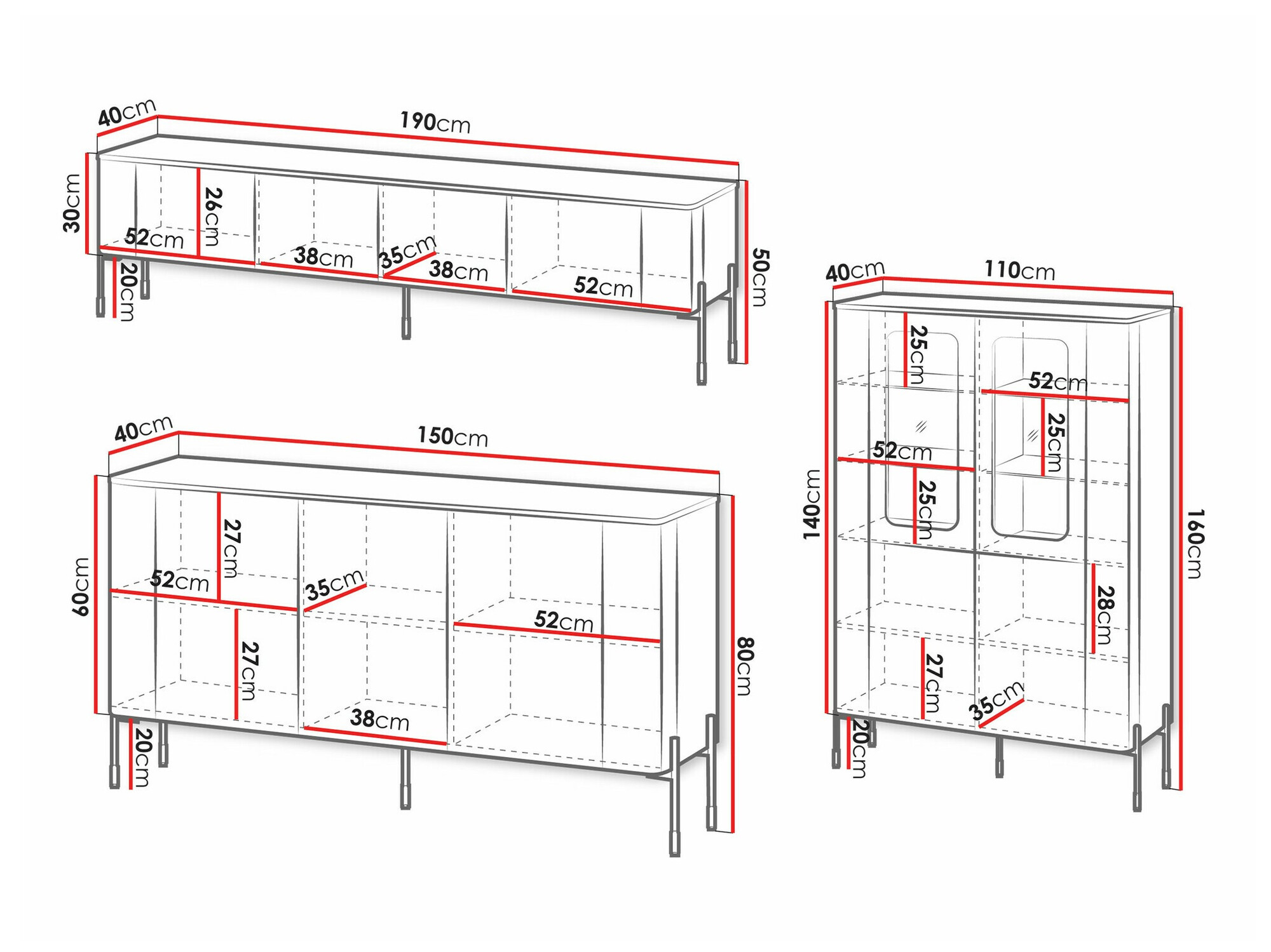 Woonkamerset Mavnue 104 (Zwart)