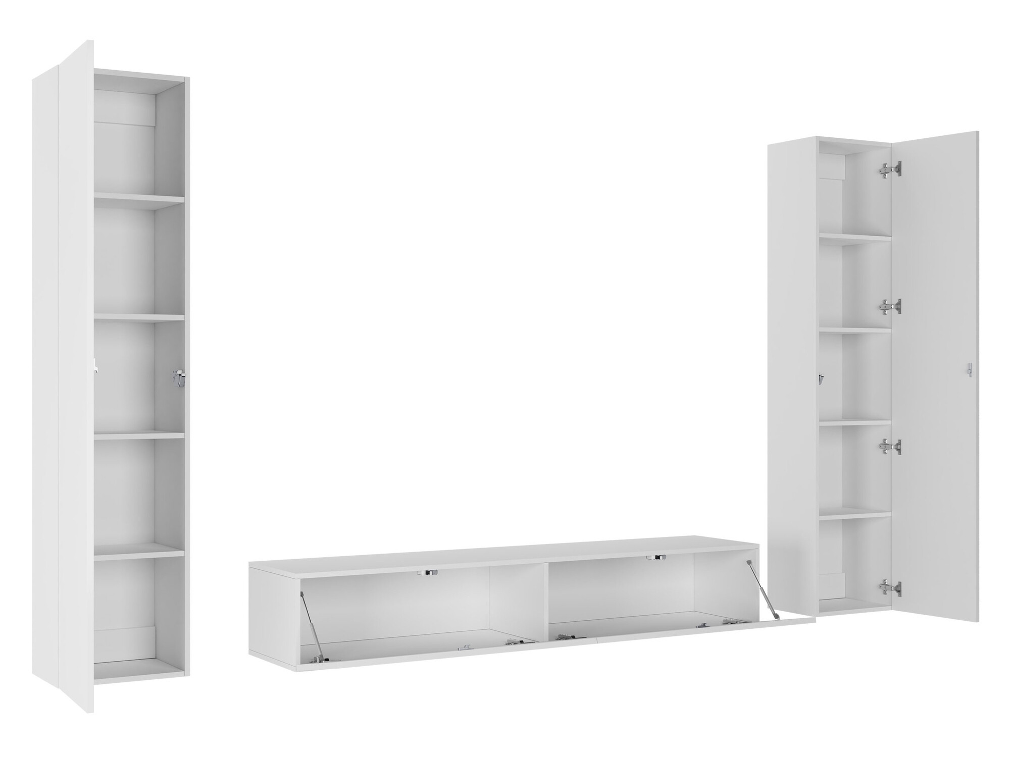 Woonkamerset Venenou 103 (Zwart + Wotan eik)