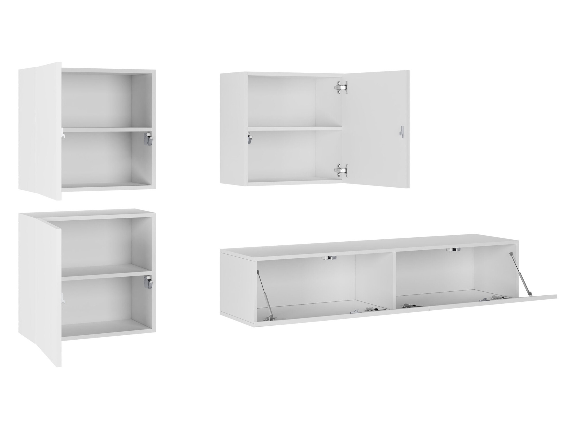 Woonkamerset Venenou 109 (Zwart + Glanzend zwart)