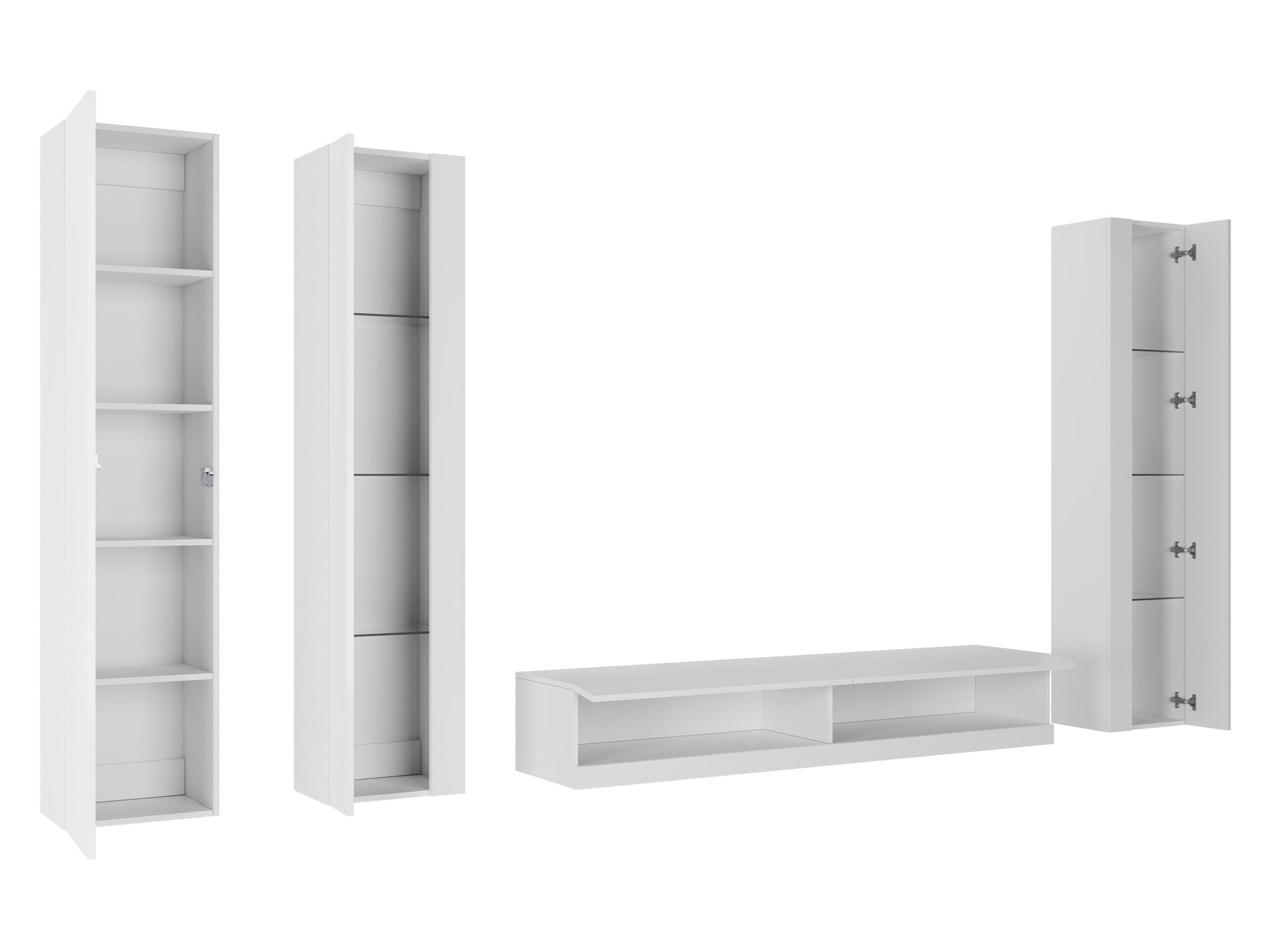 Woonkamerset Venenou 116 (Grijs + Grijs met glans)