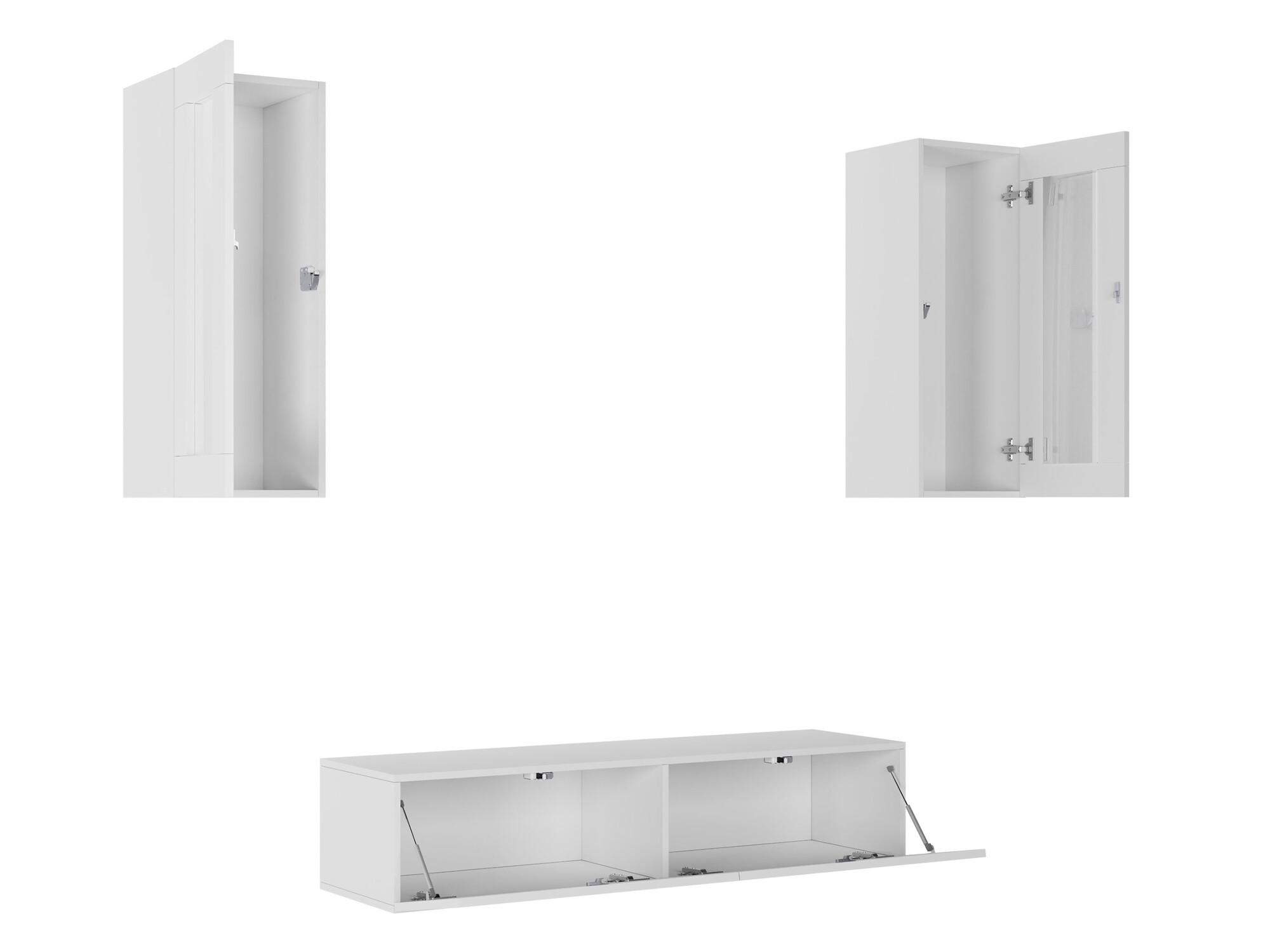 Woonkamerset Venenou 139 (Wit + Glanzend wit)