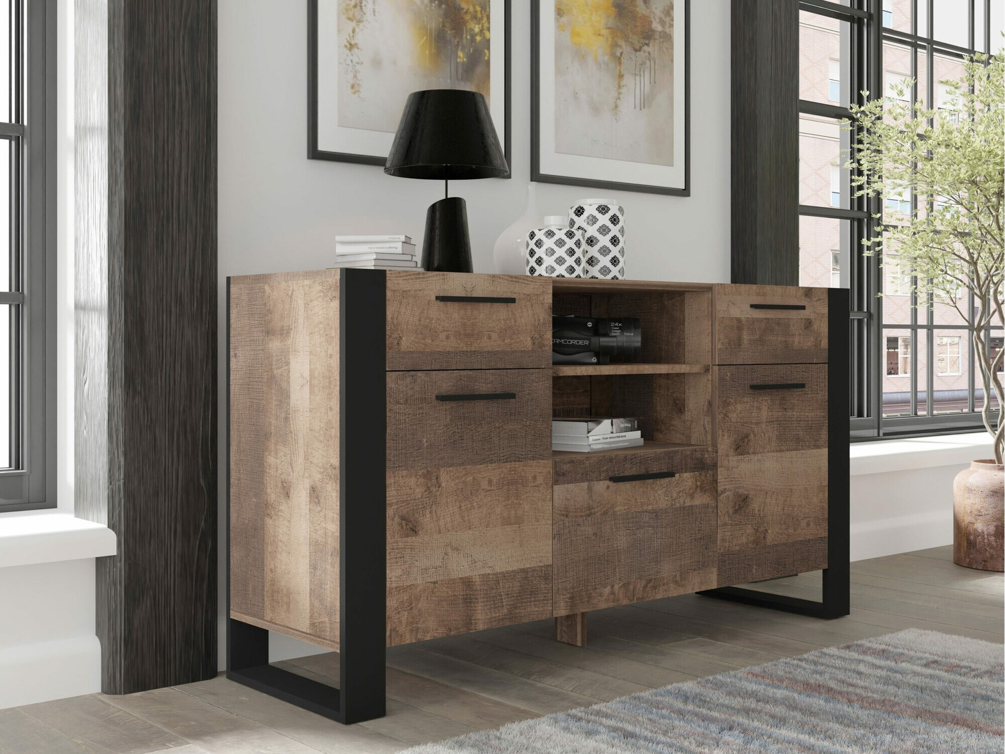 Ladekast Cordoro 115 (Donker hout)