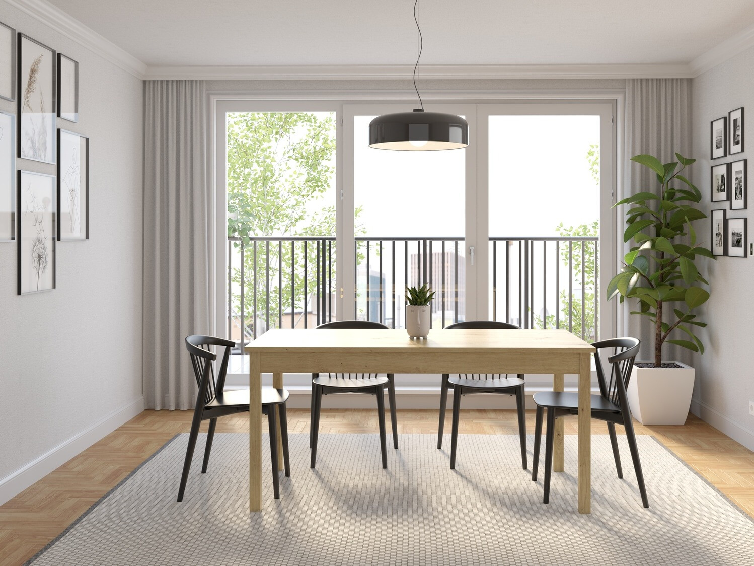 Tafel Bristol 221 (Artisan eiken)