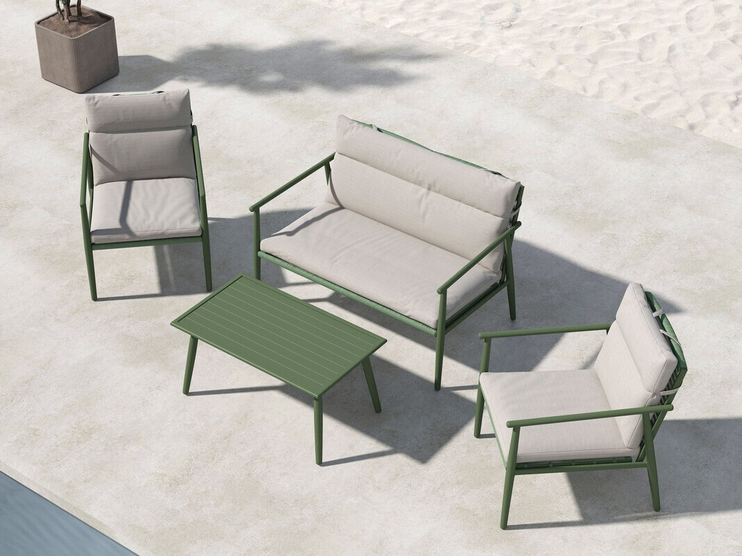 Buiten meubilair set Dallas 4831 (Groen + Beige)