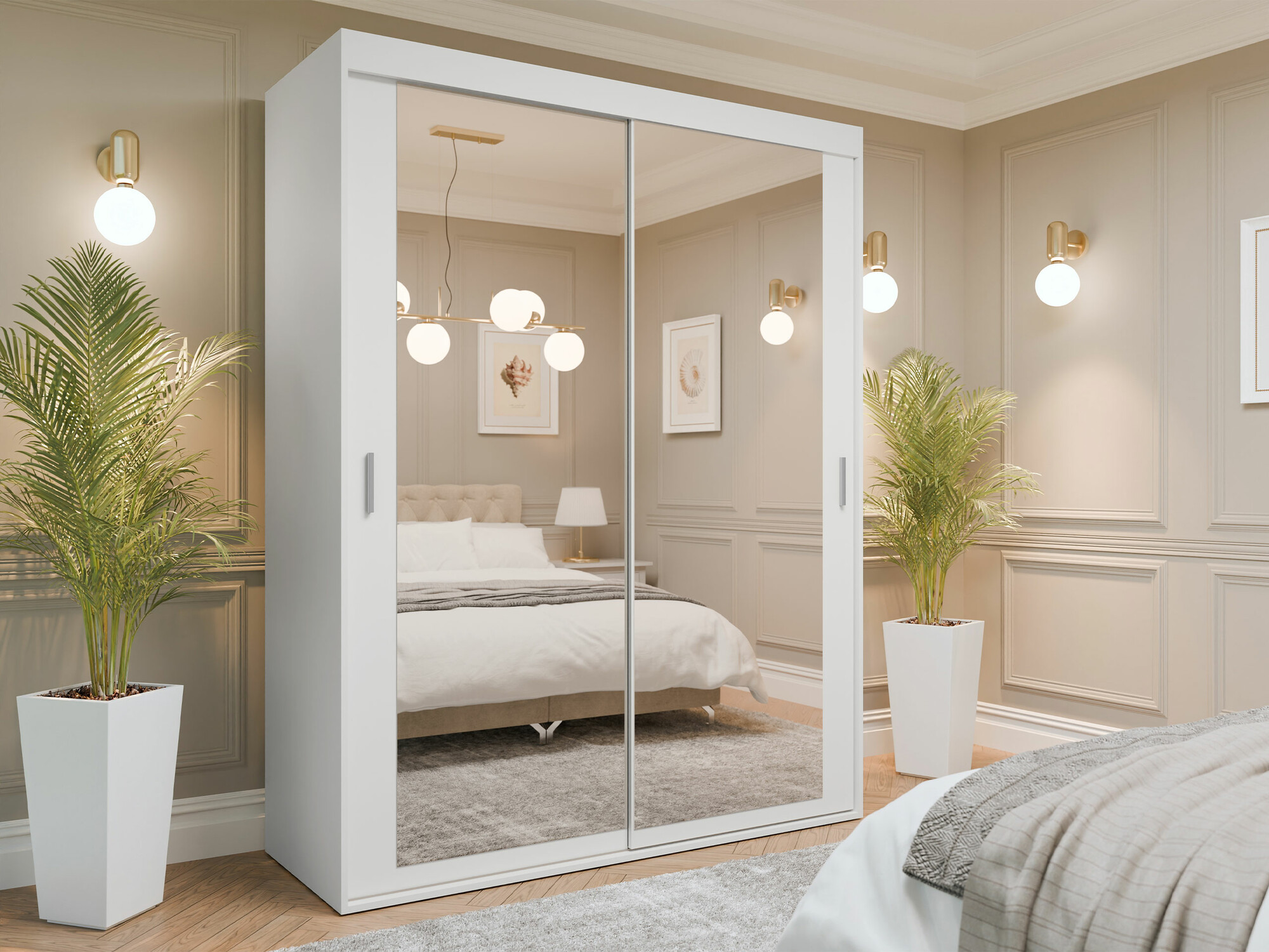 Kledingkast Apopka 103 (Wit)