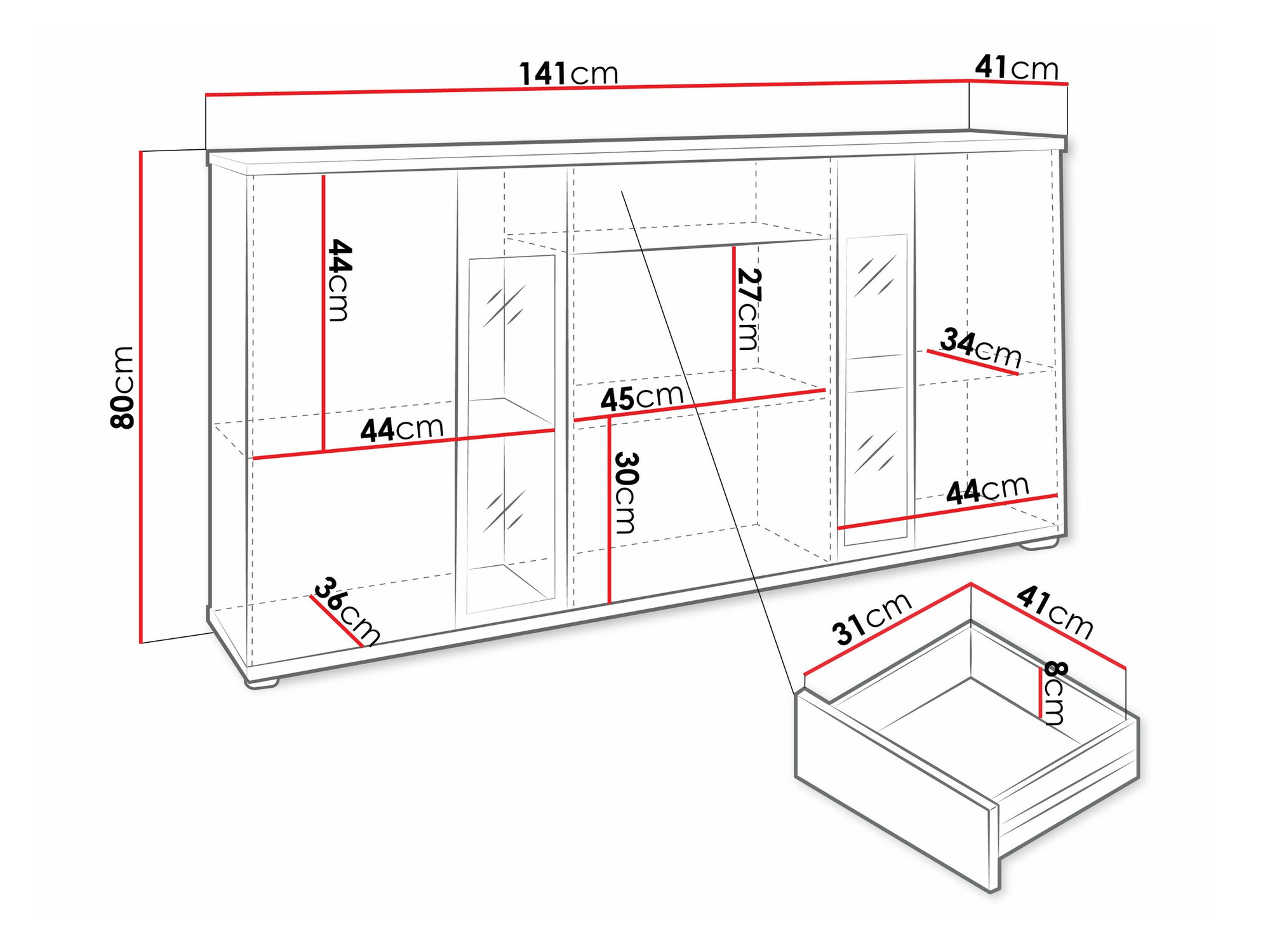 Ladekast Tucson 114 (Sonoma eik)