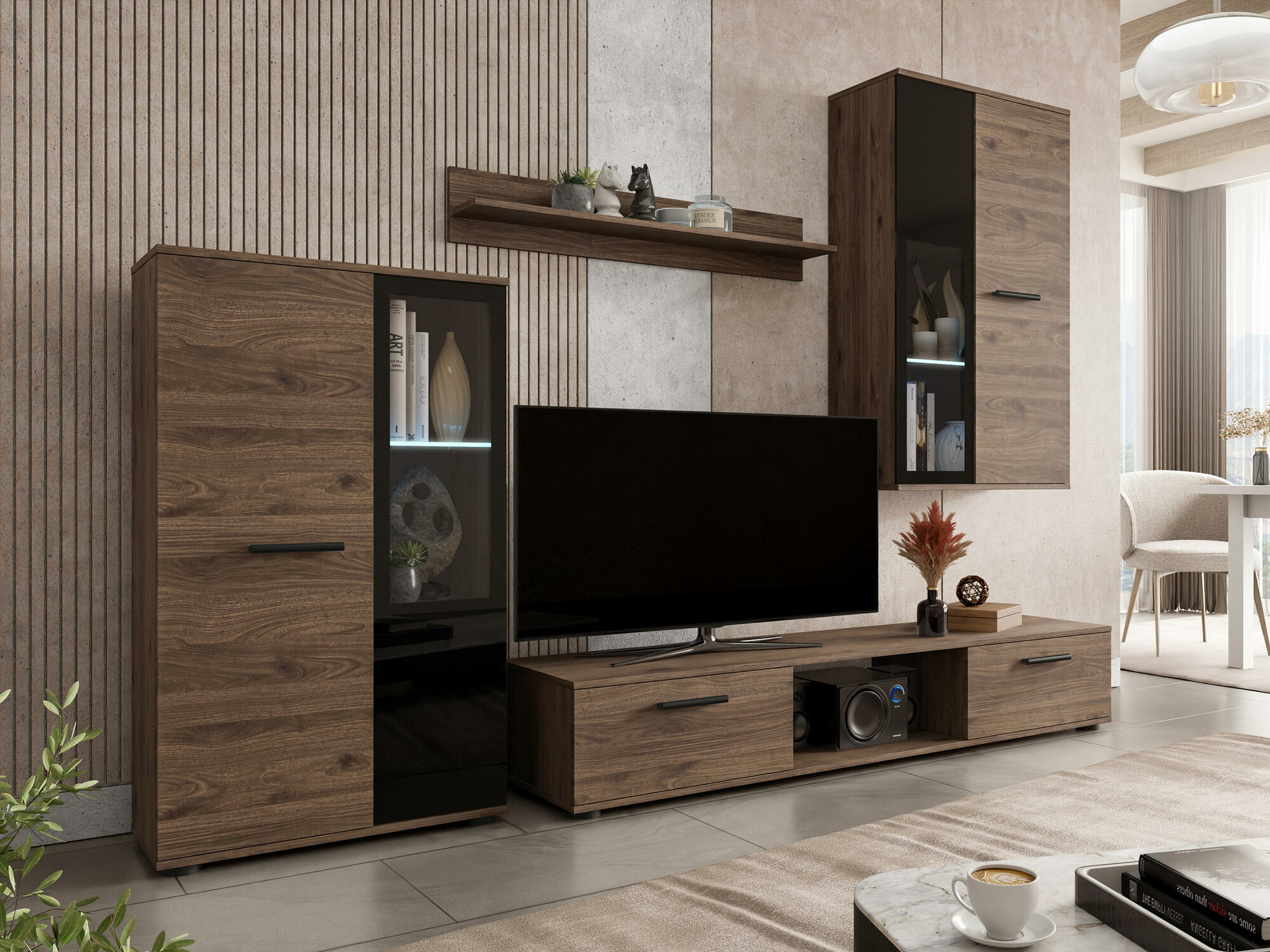 Woonkamerset Tucson 100 (Notenhout)