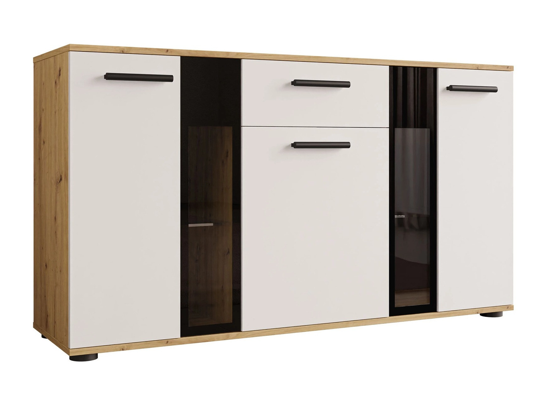 Ladekast Tucson 114 (Artrisan eiken + Wit)